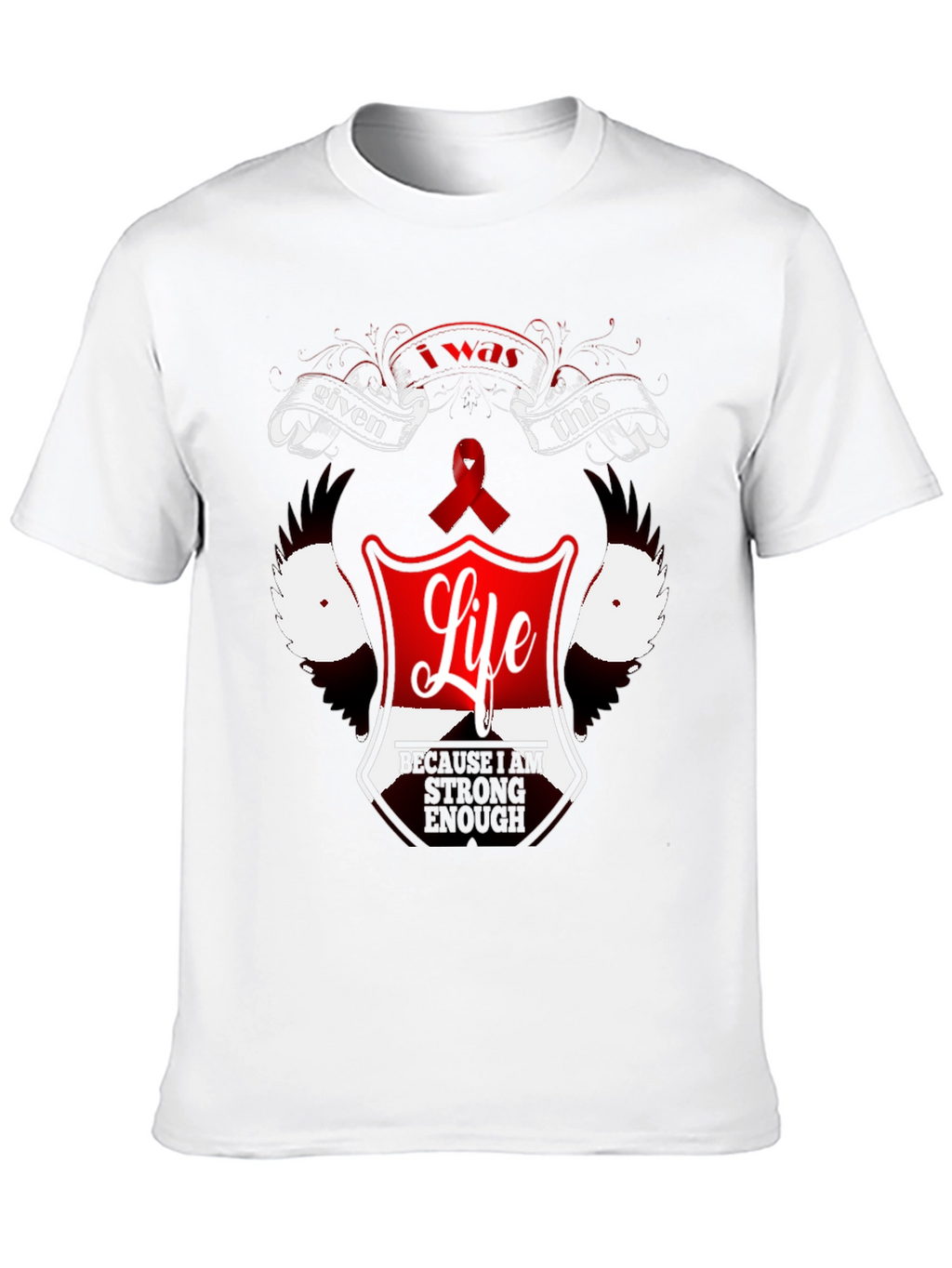 Inspirational Life Graphic Black T-Shirt
