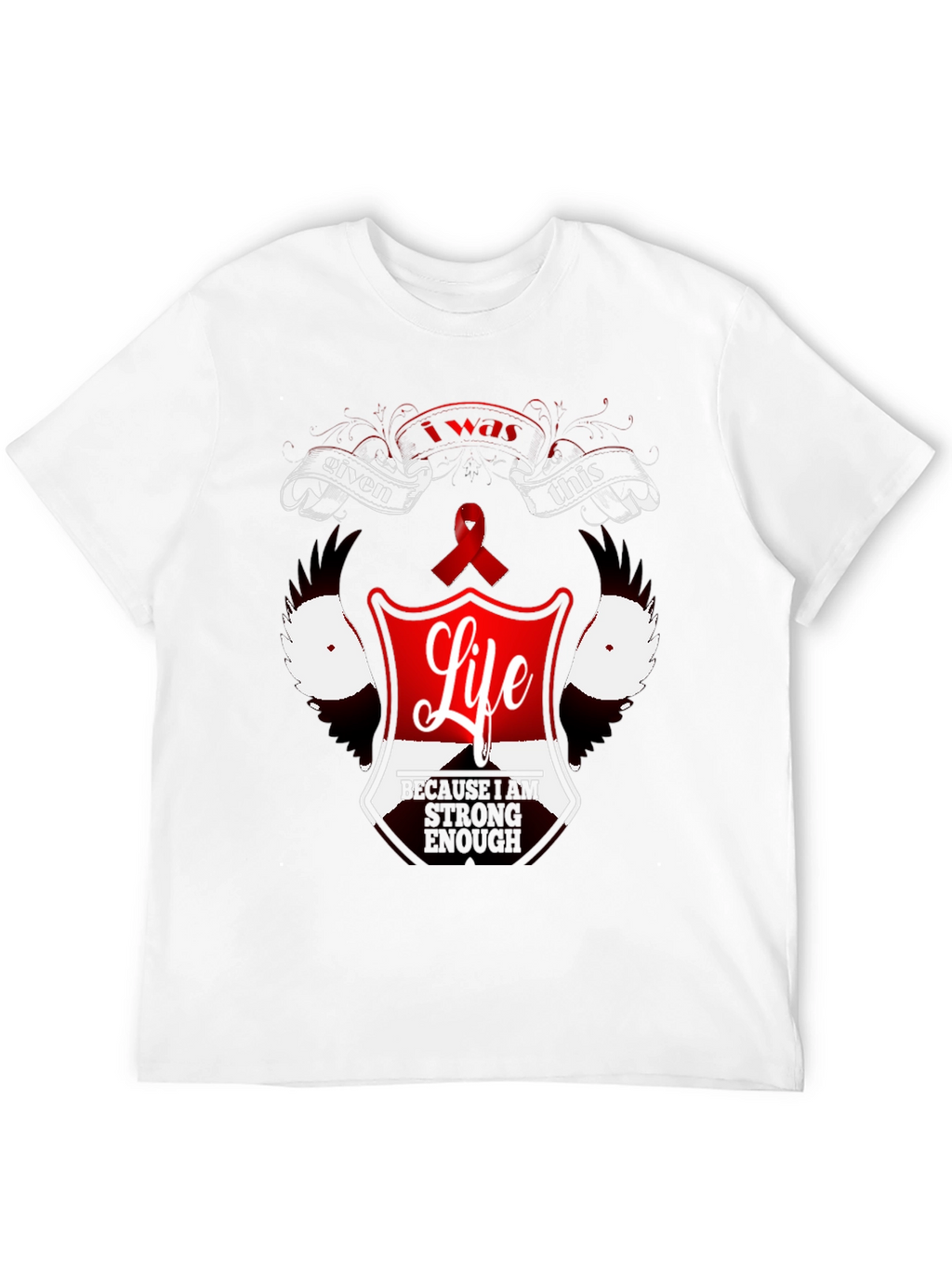 Inspirational Life Graphic Black T-Shirt