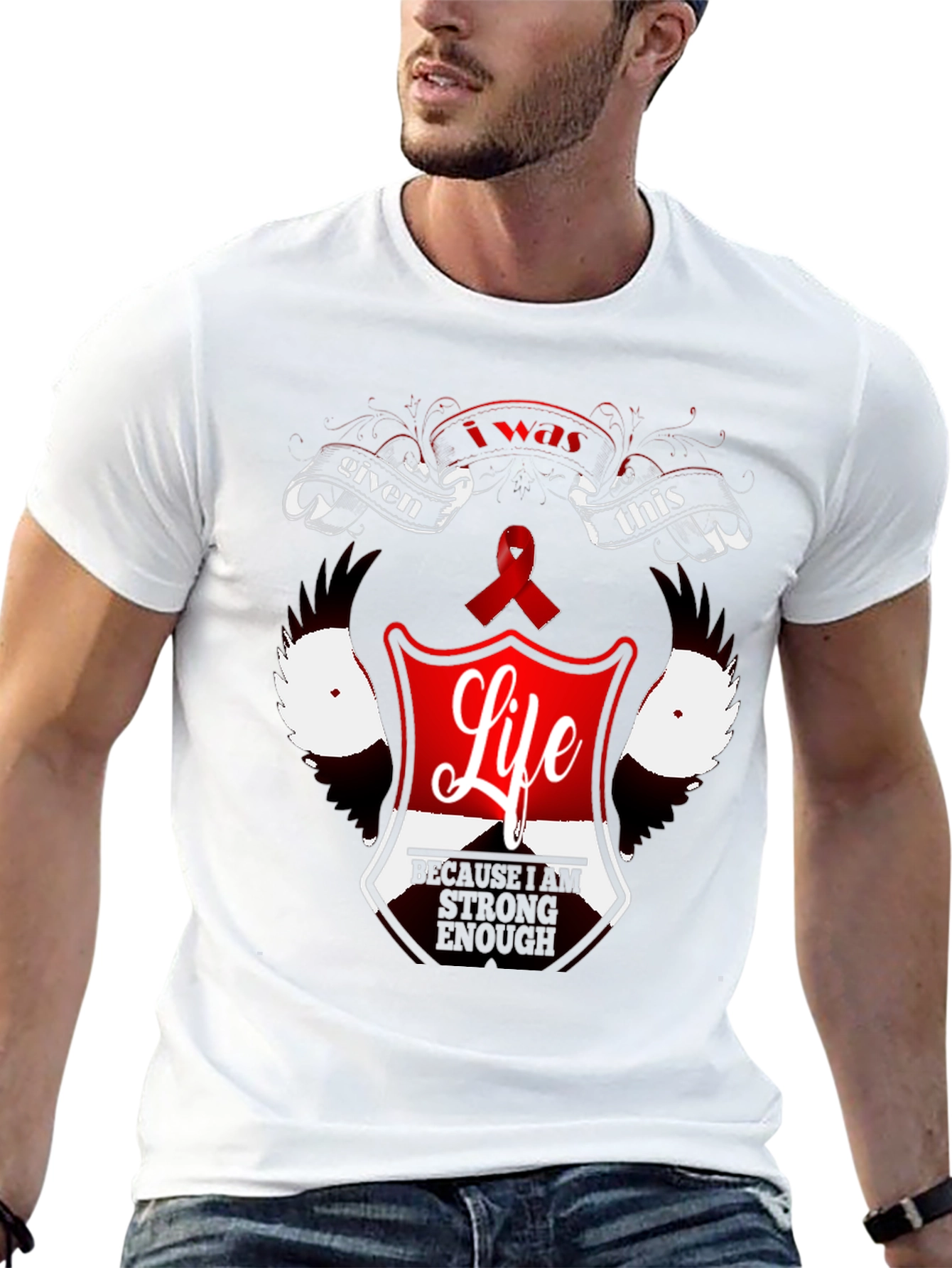 Inspirational Life Graphic Black T-Shirt