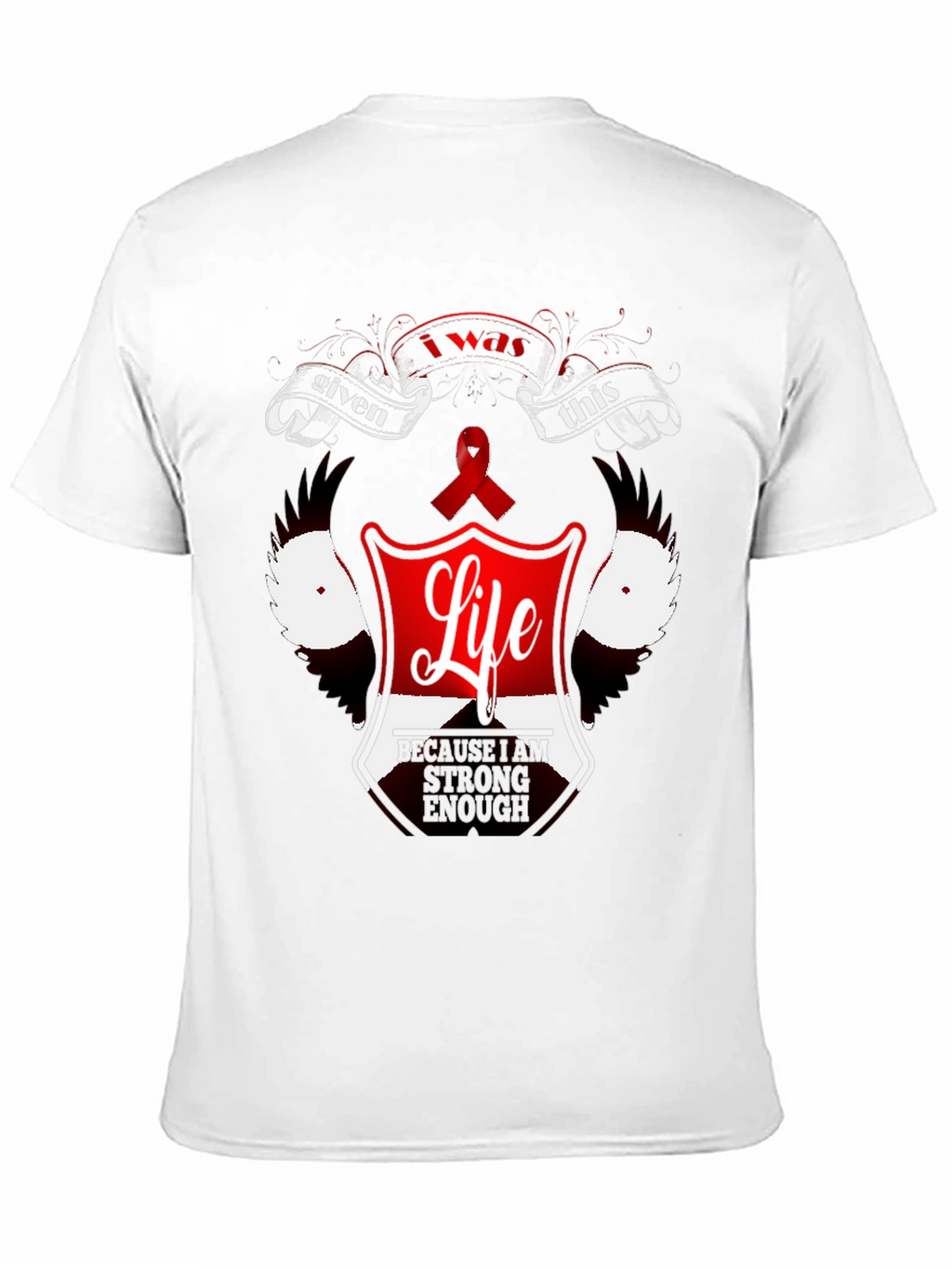 Inspirational Life Graphic Black T-Shirt