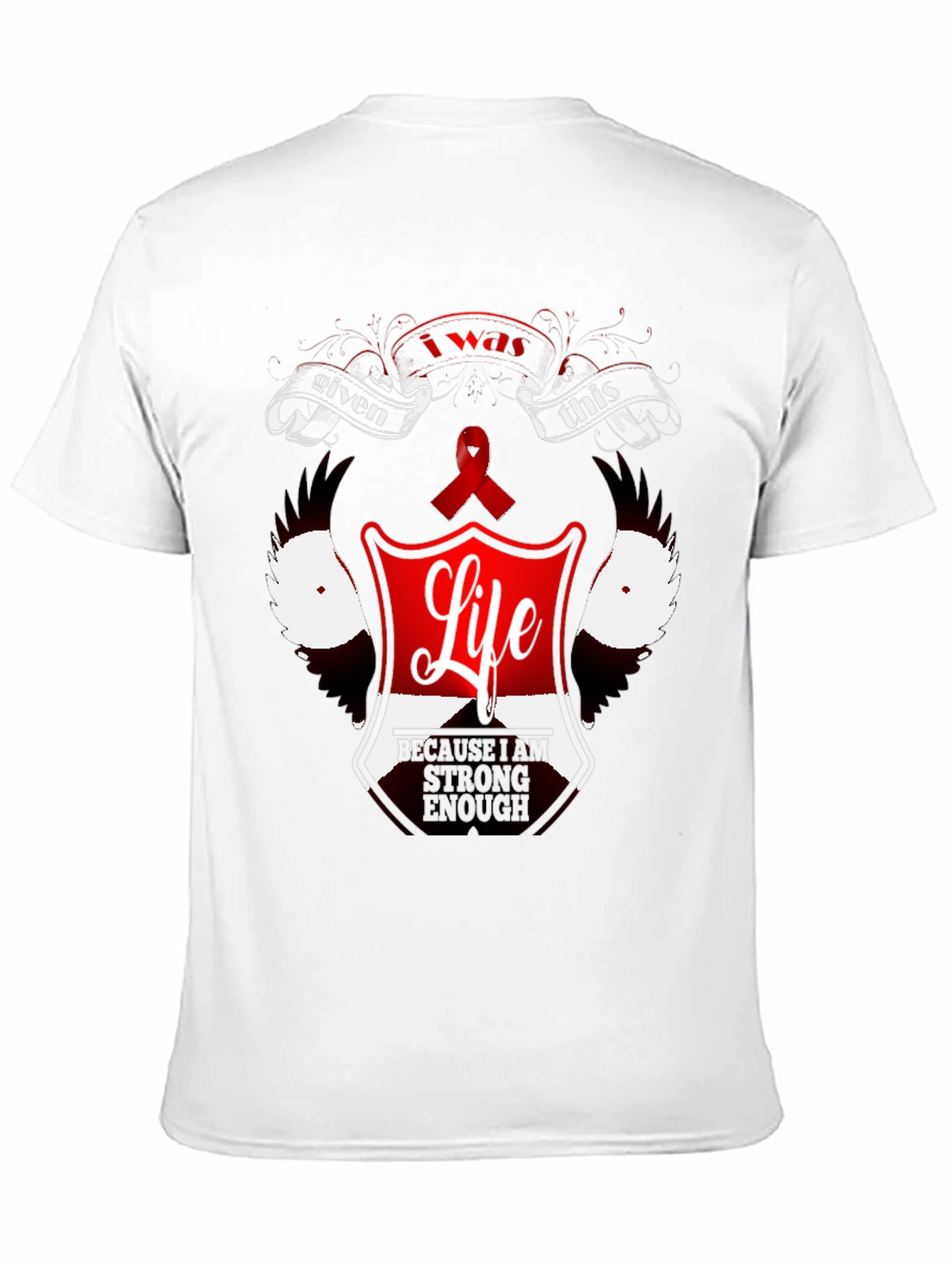 Inspirational Life Graphic Black T-Shirt