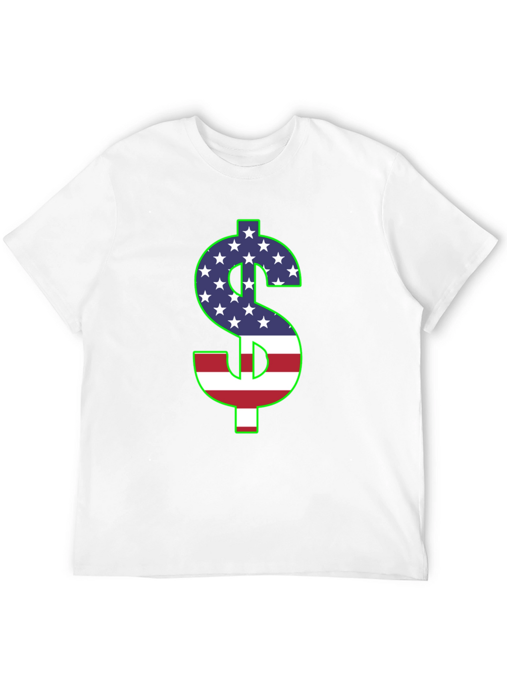 American Flag Dollar Sign Graphic T-Shirt