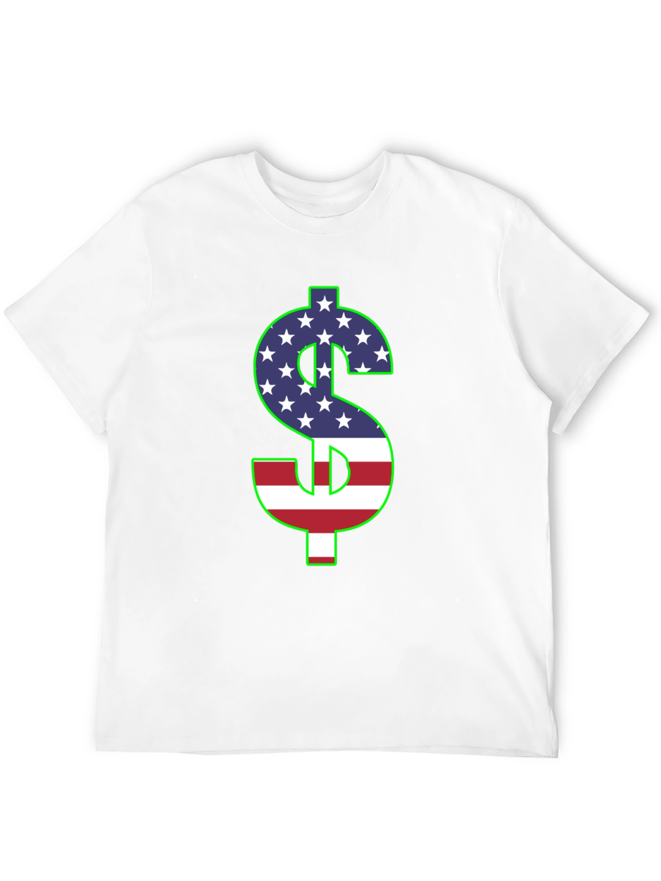 American Flag Dollar Sign Graphic T-Shirt