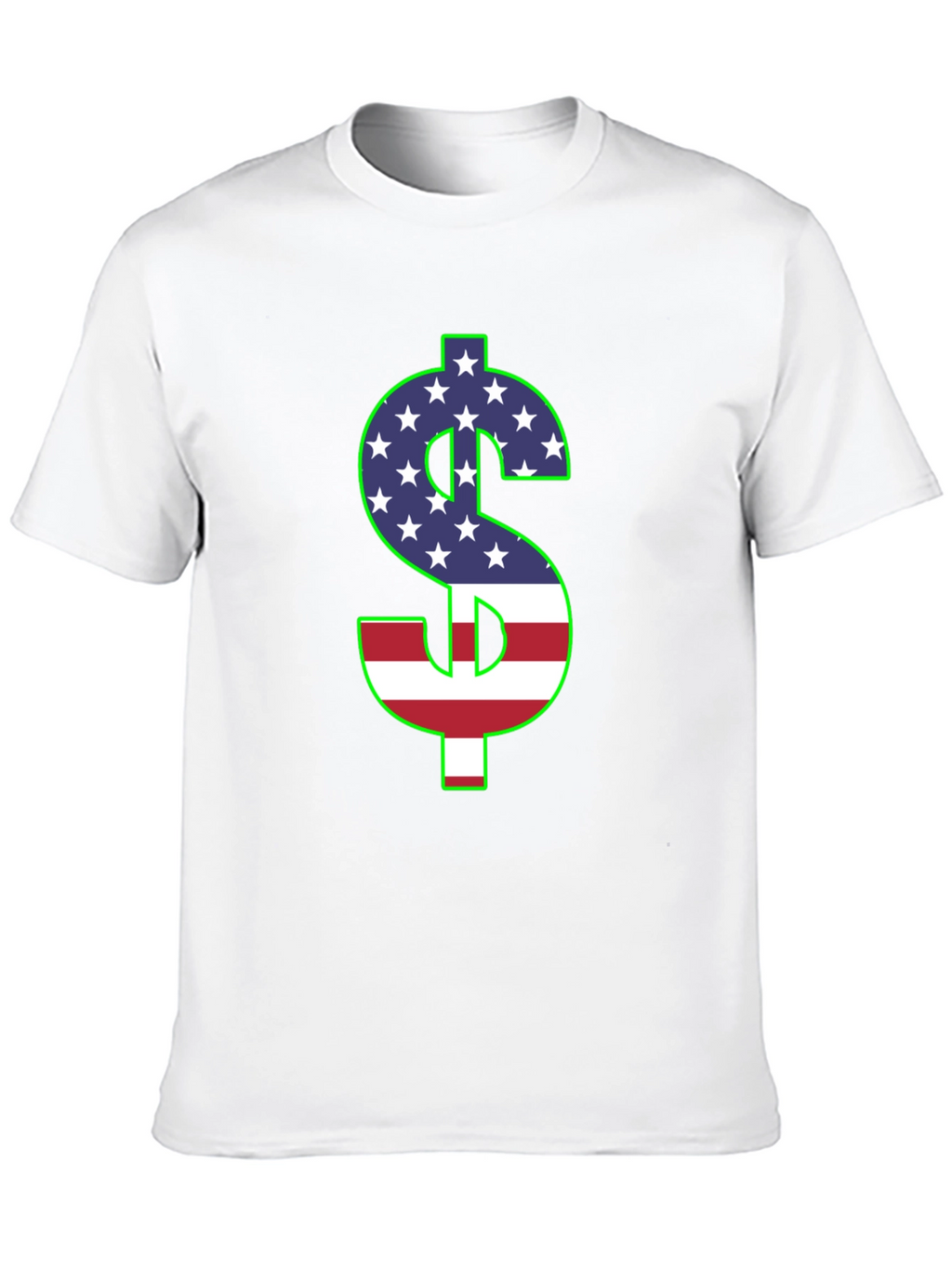American Flag Dollar Sign Graphic T-Shirt