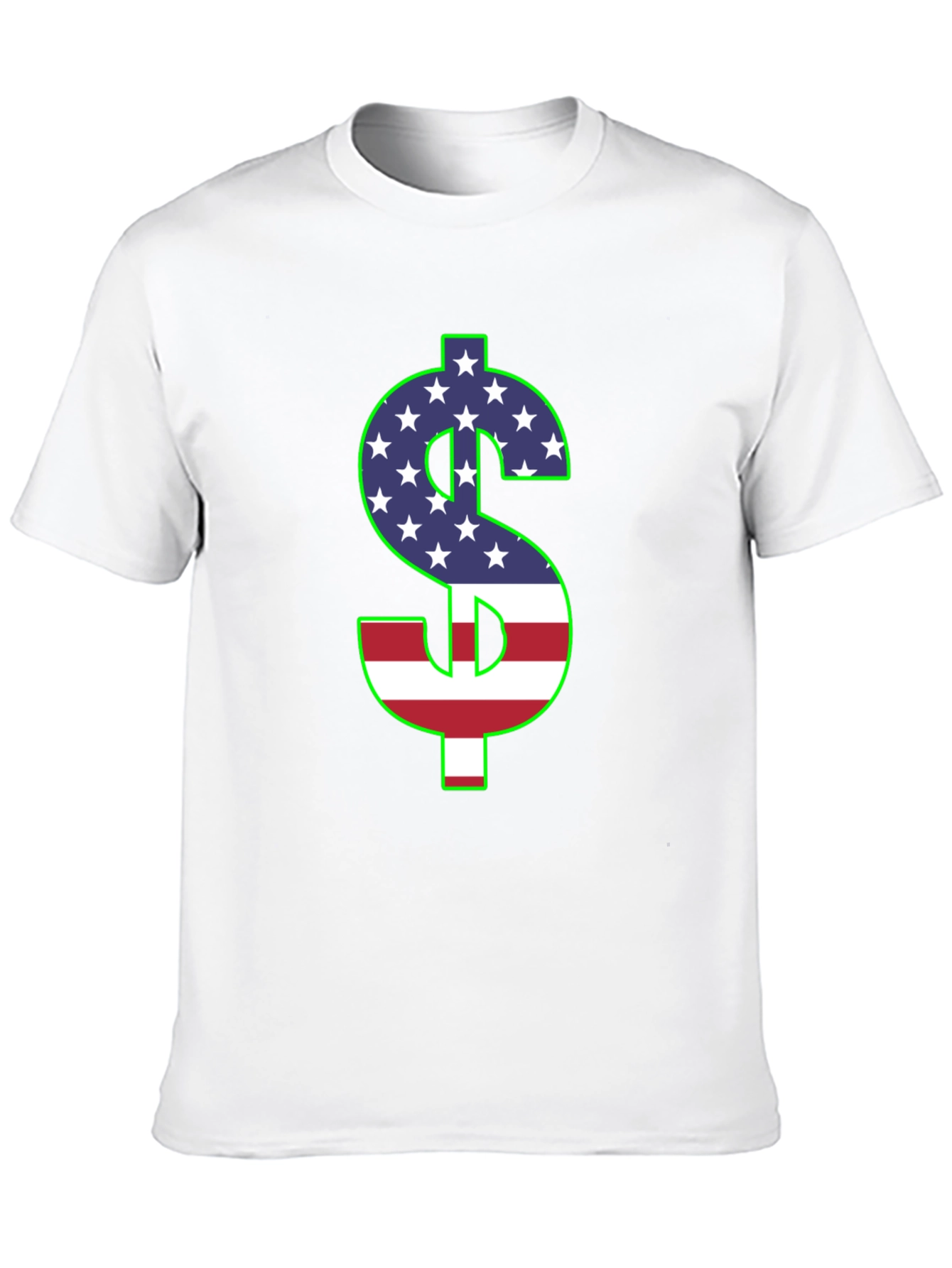 American Flag Dollar Sign Graphic T-Shirt