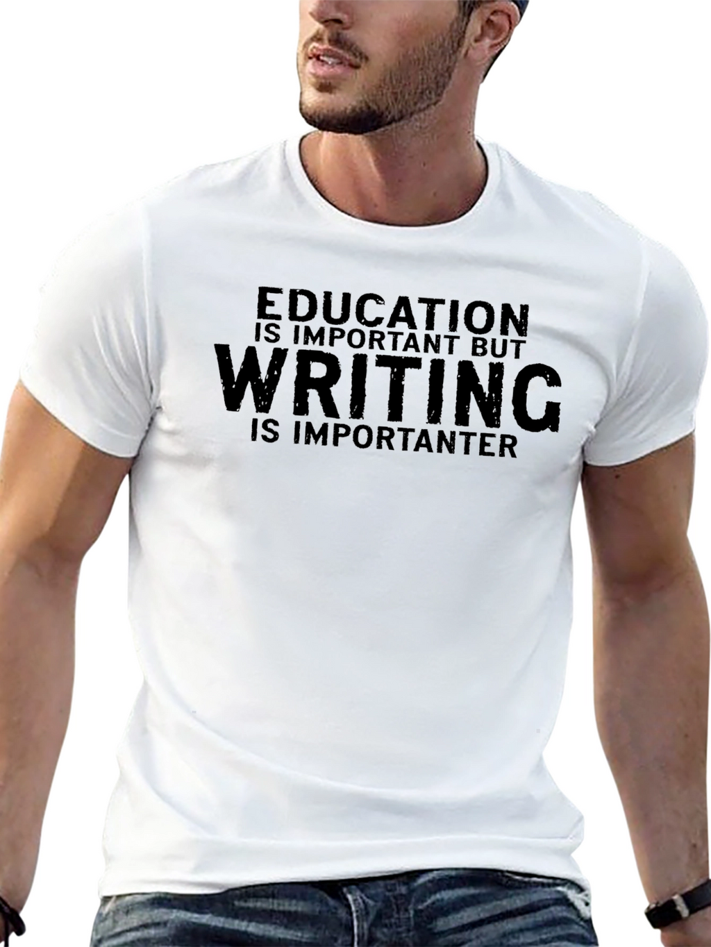 Education vs. Writing Graphic T-Shirt