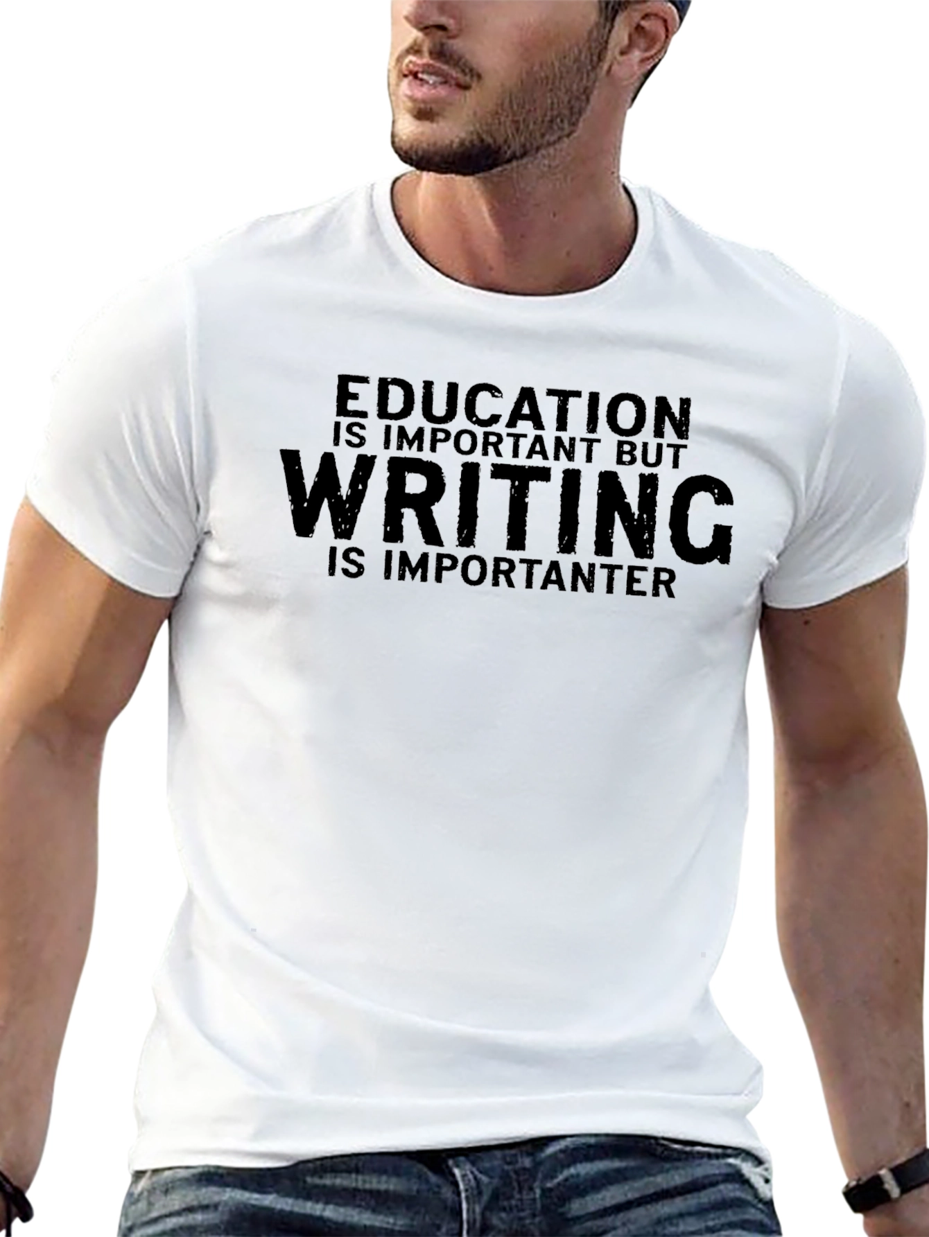 Education vs. Writing Graphic T-Shirt