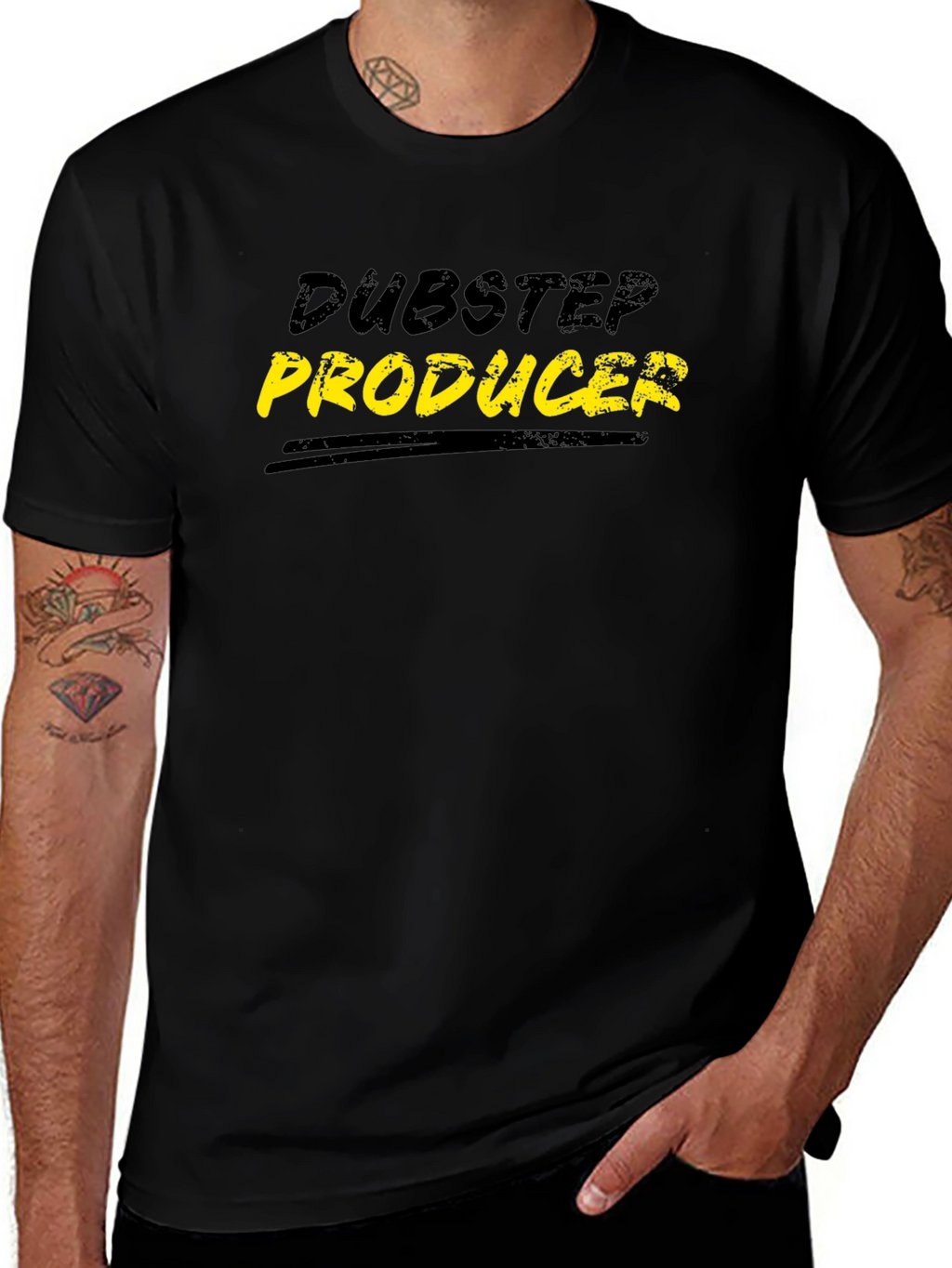 Dubstep Producer Black Cotton T-Shirt