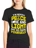 Peace Love and Light Mens Graphic Tee
