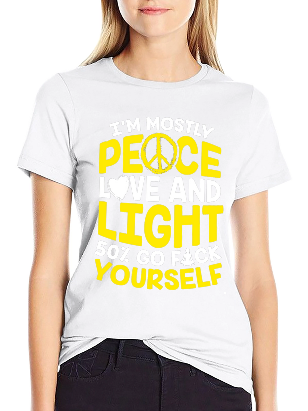 Peace Love and Light Mens Graphic Tee