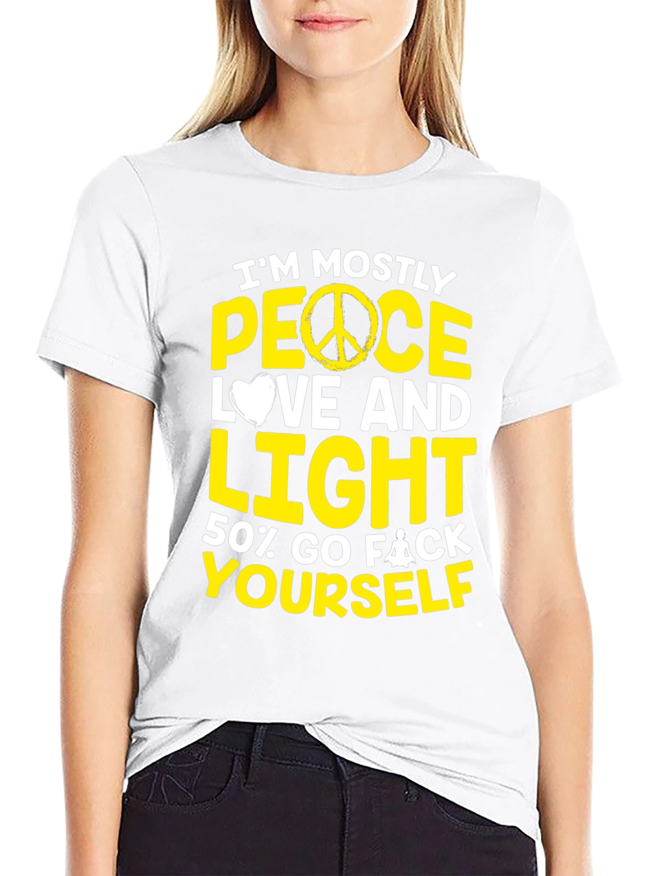 Peace Love and Light Mens Graphic Tee