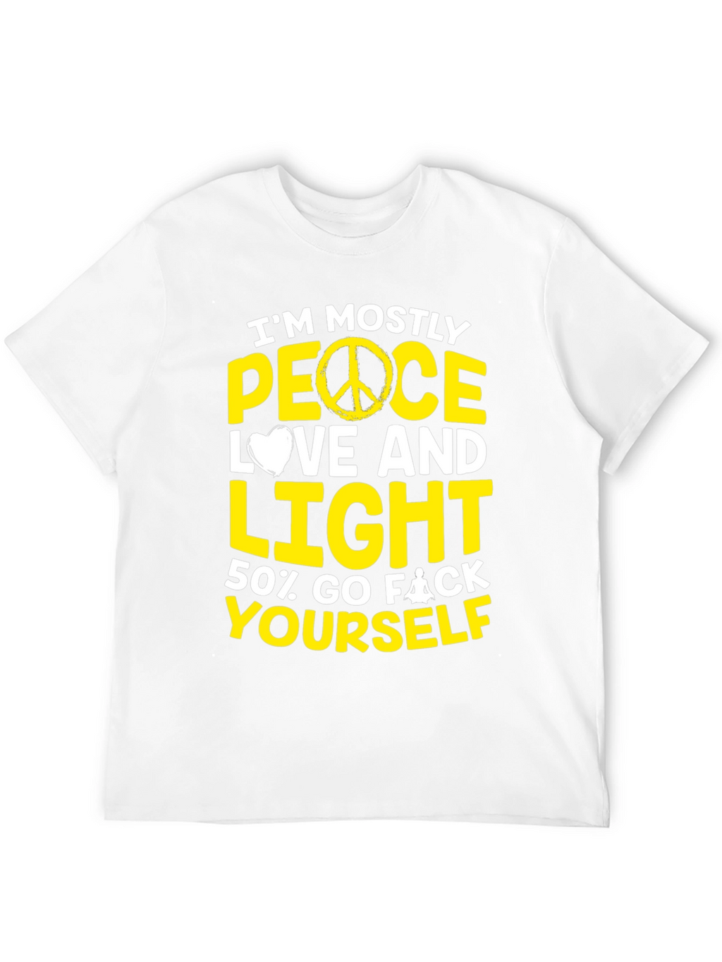 Peace Love and Light Mens Graphic Tee