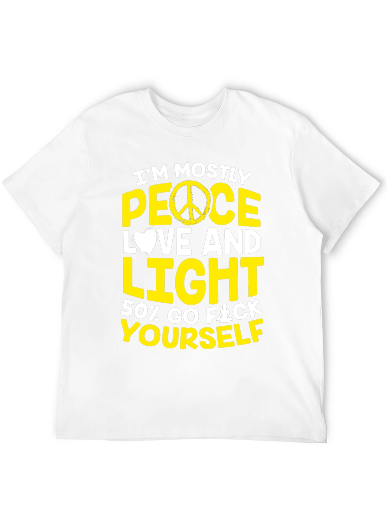 Peace Love and Light Mens Graphic Tee