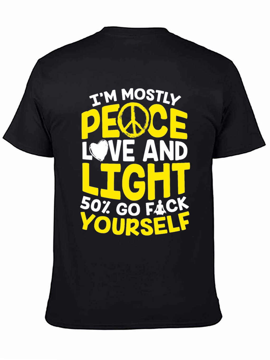 Peace Love and Light Mens Graphic Tee