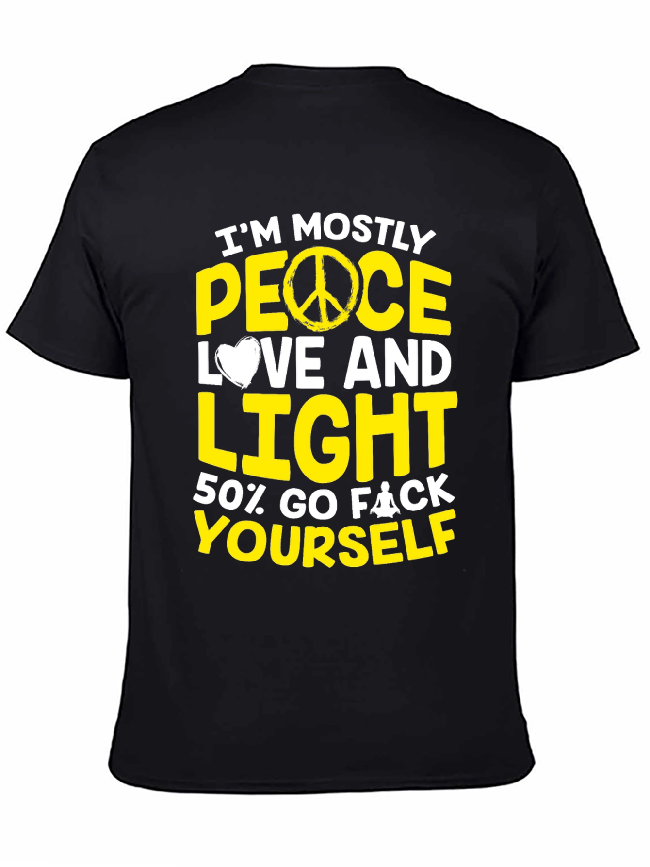 Peace Love and Light Mens Graphic Tee