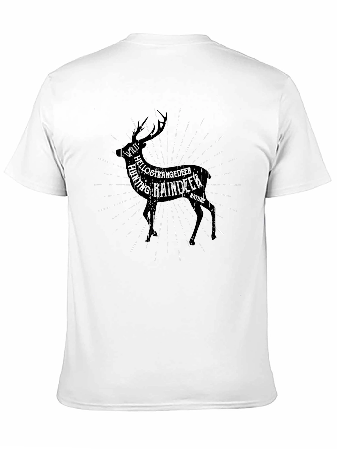 Reindeer Graphic Tee - Wild & Free Black T-Shirt