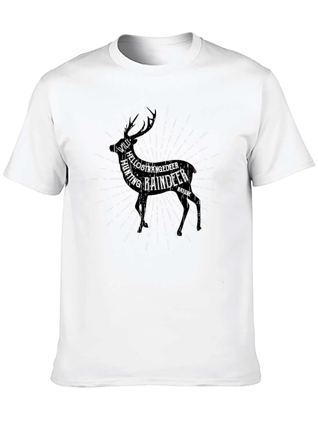 Reindeer Graphic Tee - Wild & Free Black T-Shirt