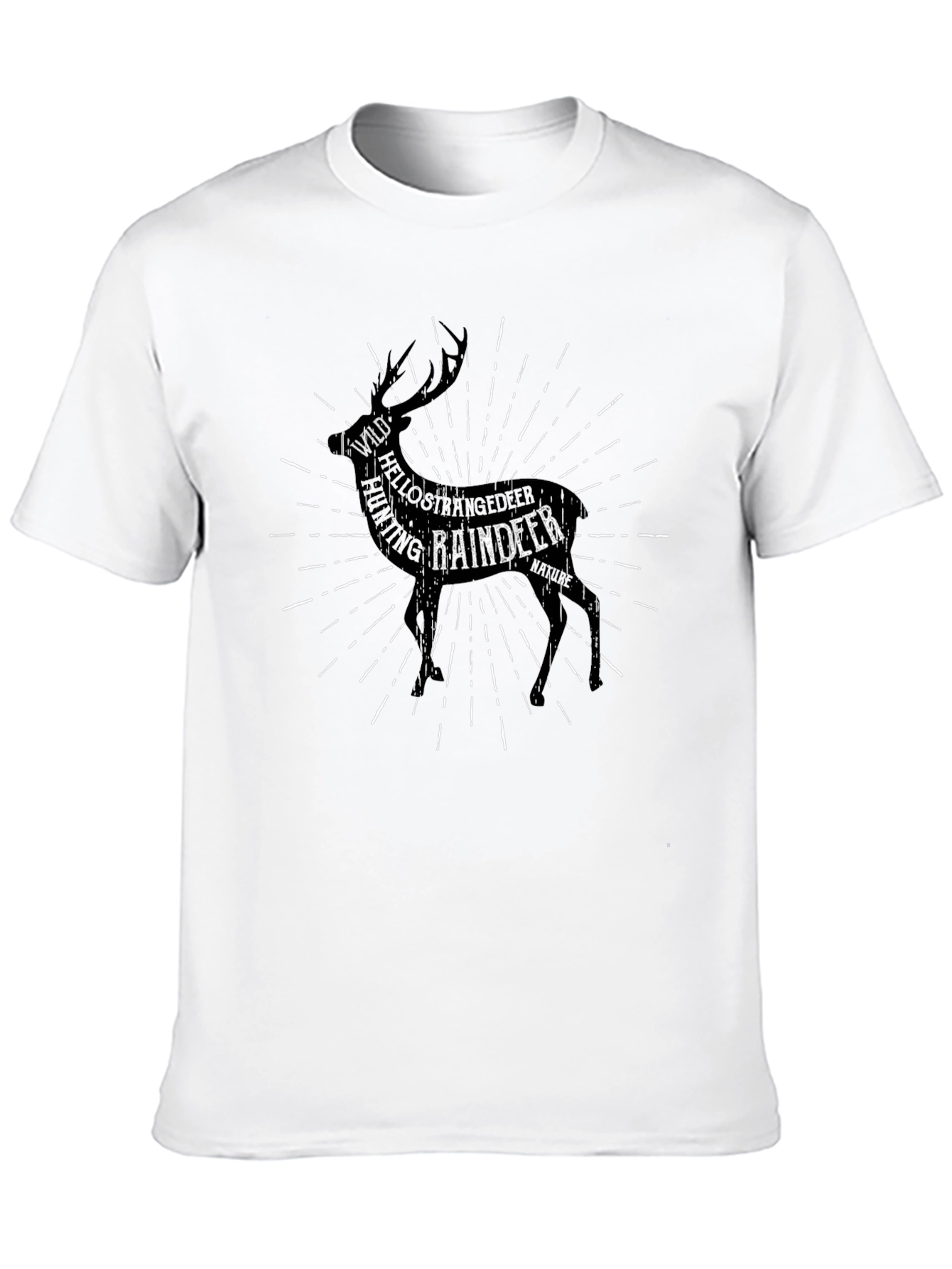 Reindeer Graphic Tee - Wild & Free Black T-Shirt