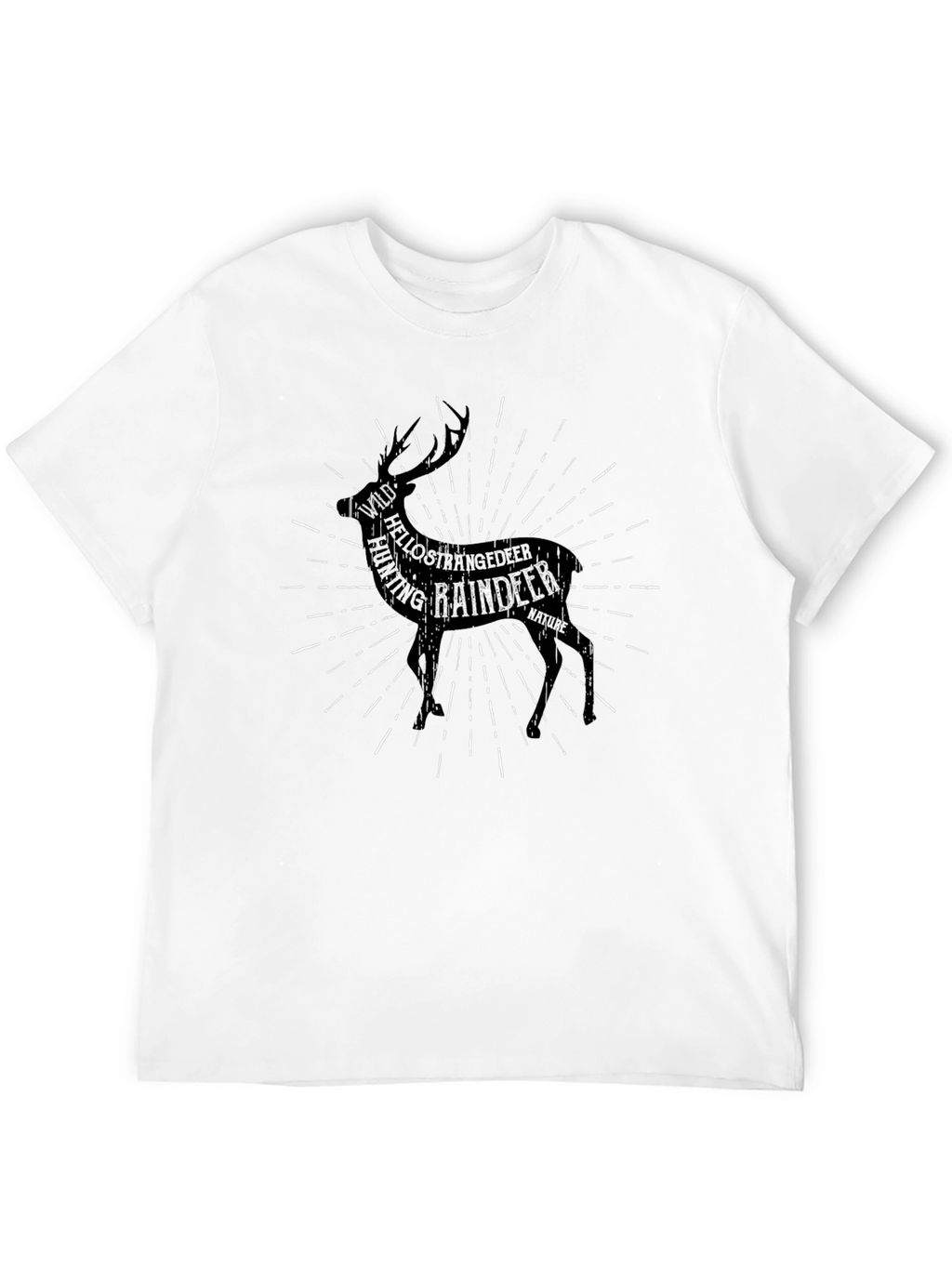 Reindeer Graphic Tee - Wild & Free Black T-Shirt