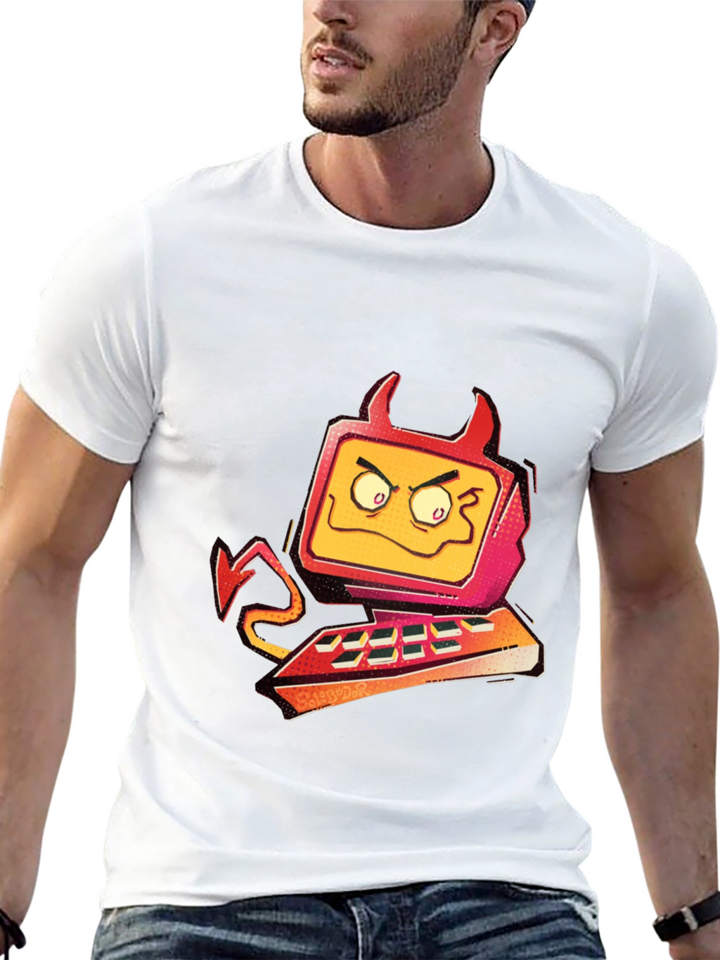 Devil Computer Graphic T-Shirt