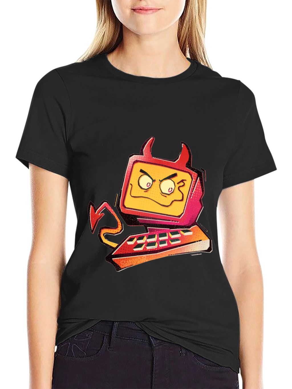 Devil Computer Graphic T-Shirt