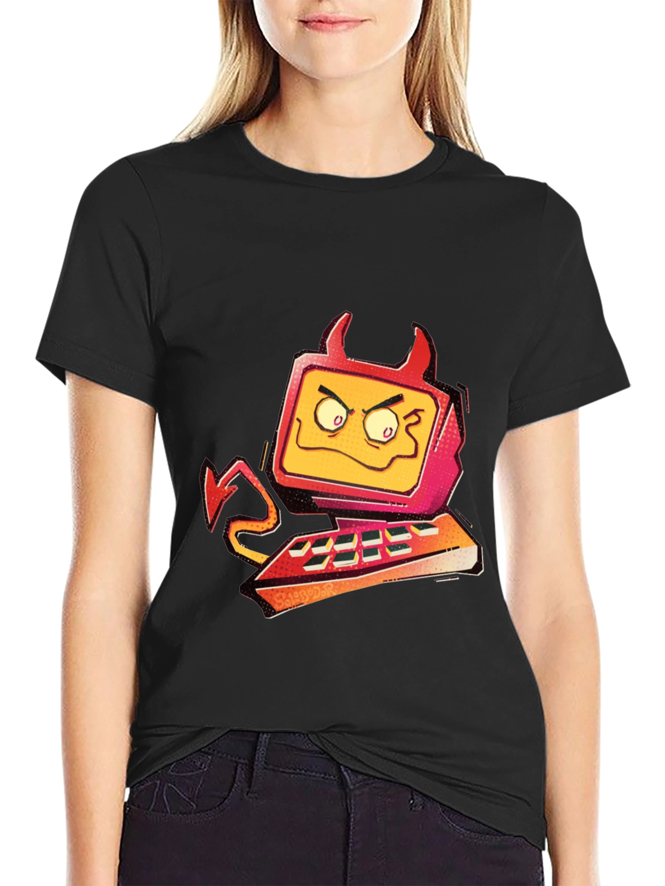 Devil Computer Graphic T-Shirt