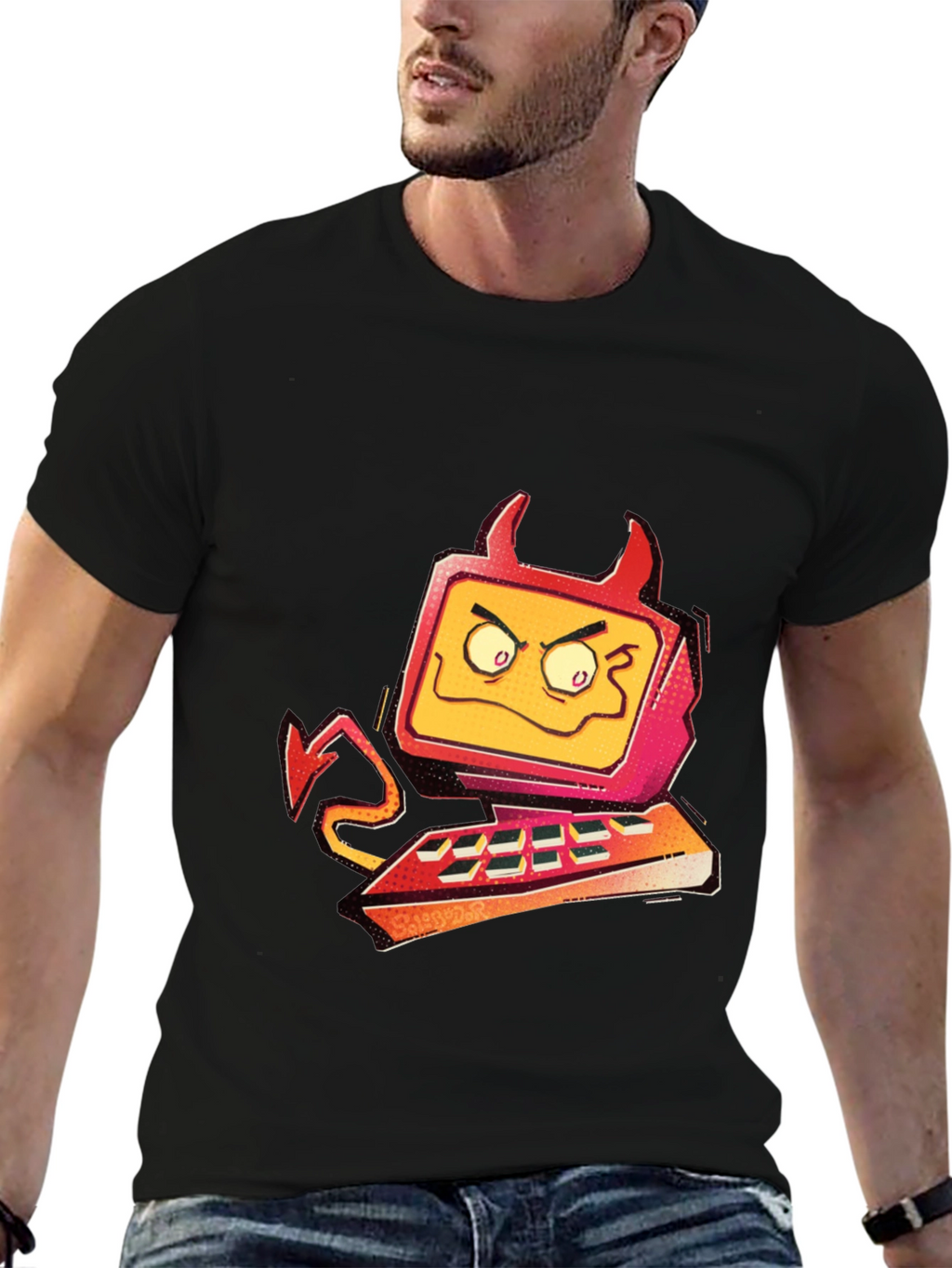 Devil Computer Graphic T-Shirt