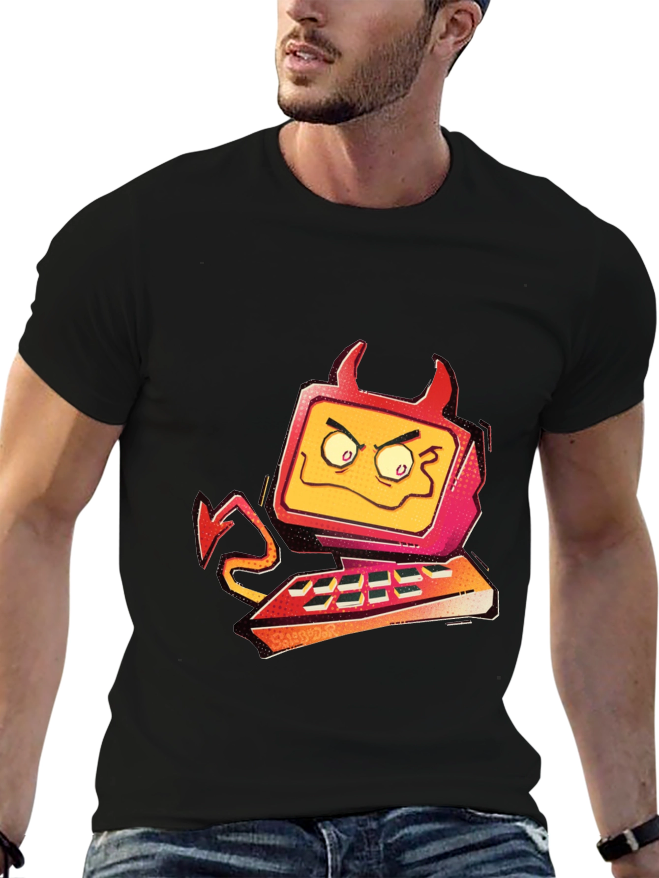 Devil Computer Graphic T-Shirt