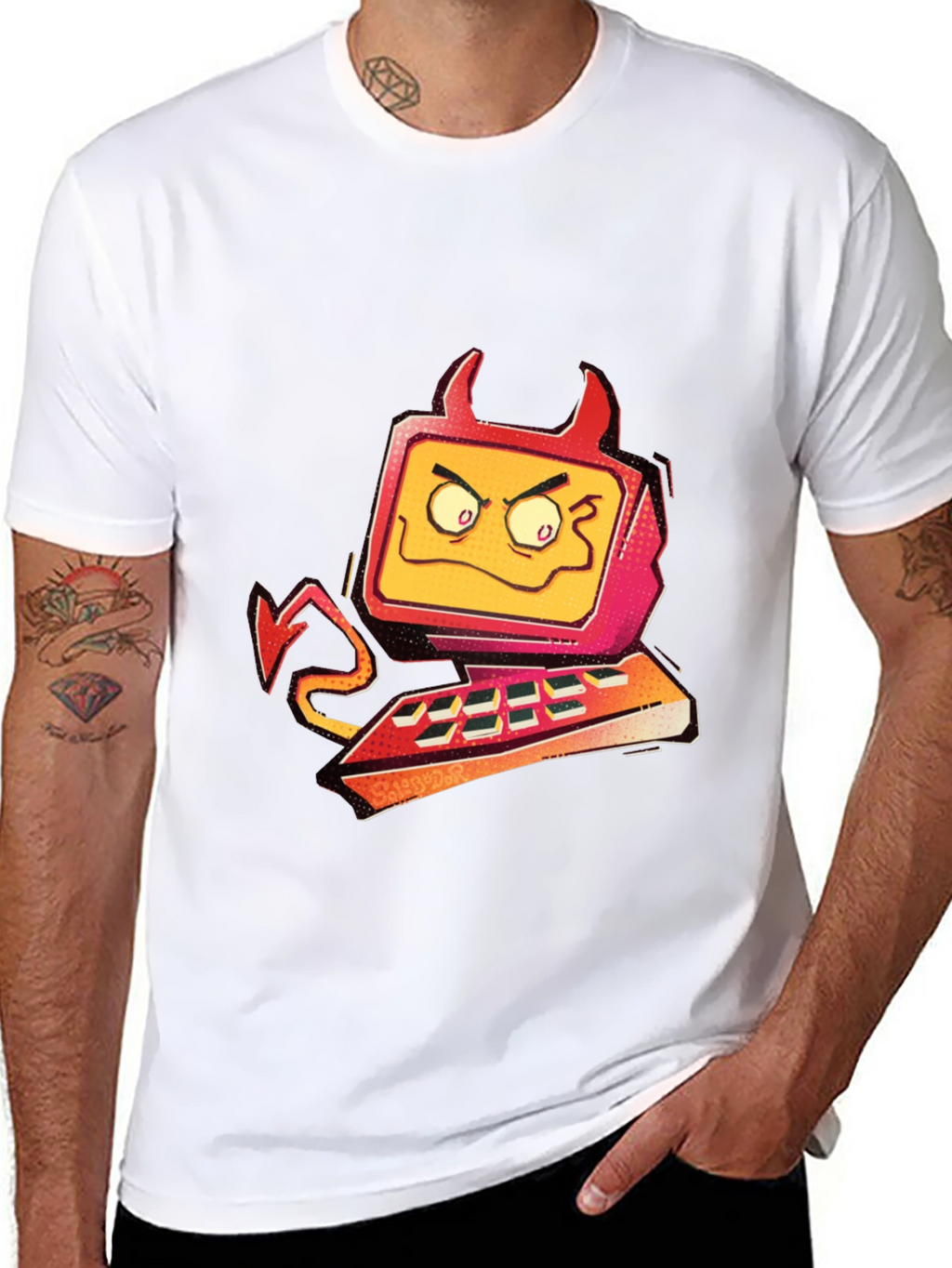 Devil Computer Graphic T-Shirt
