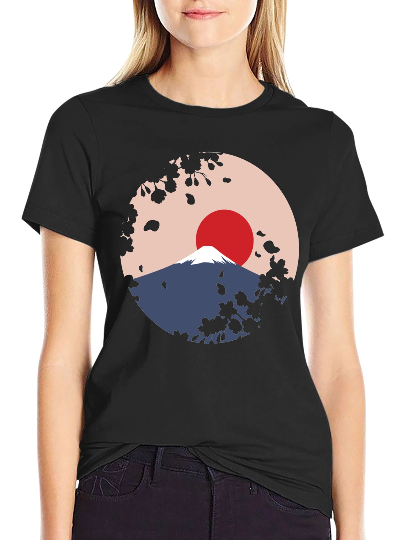 Mount Fuji Graphic T-Shirt - Black