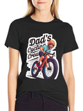 Dads Cycling Crew Black Graphic Tee