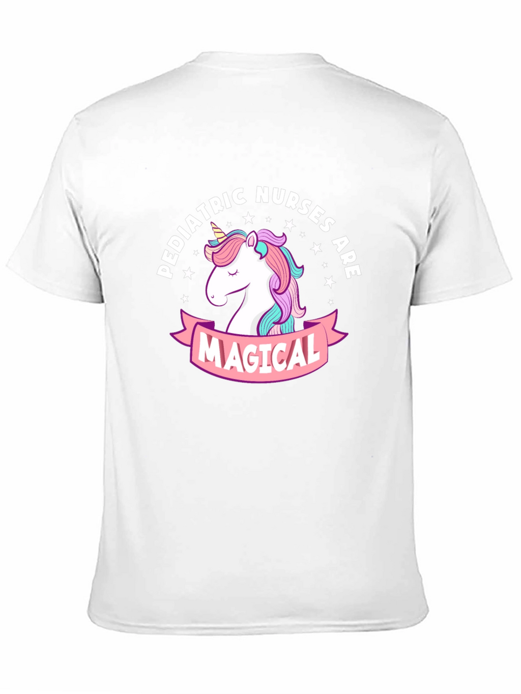 Pediatric Nurses Magical Unicorn Black T-Shirt