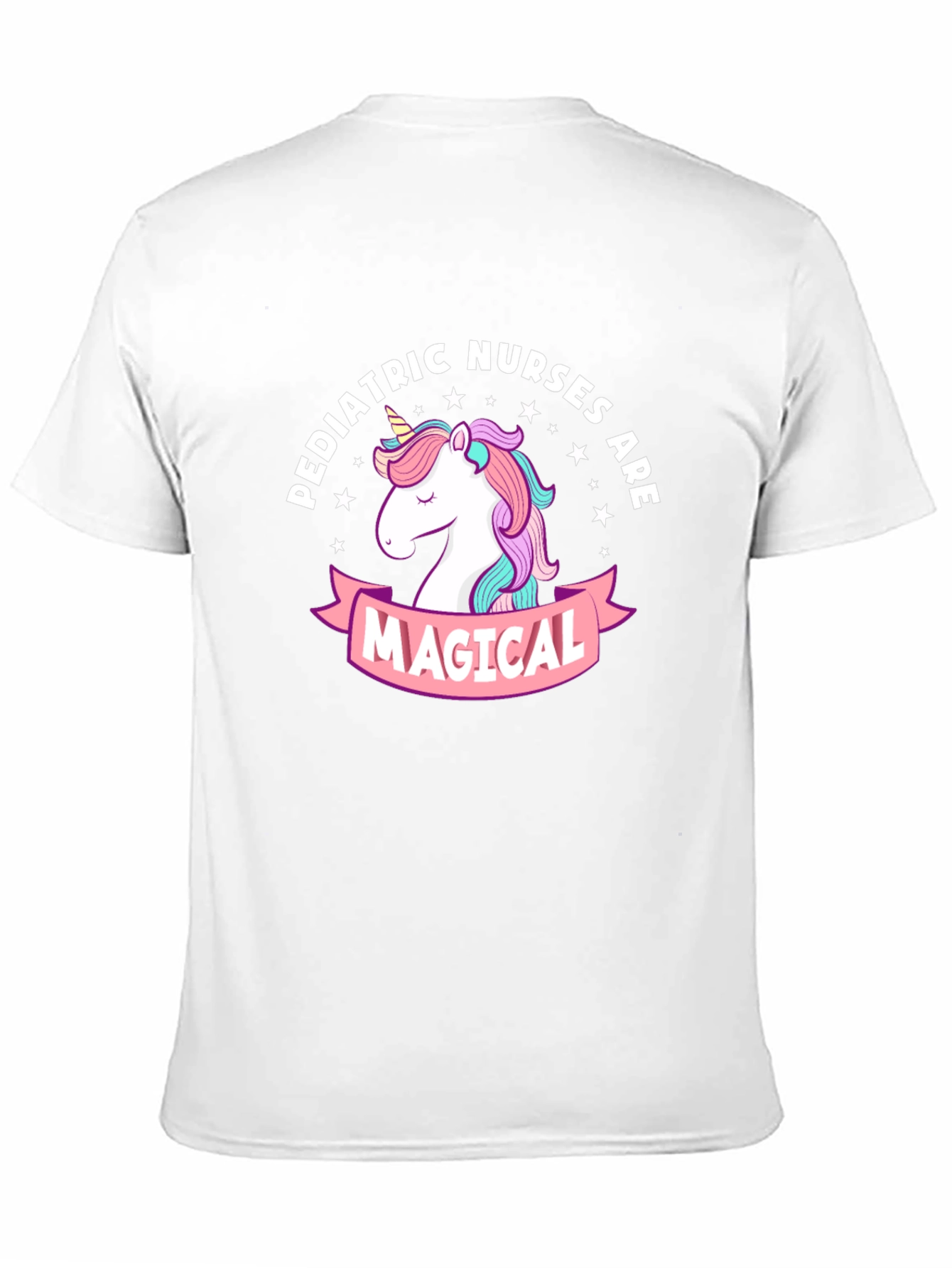 Pediatric Nurses Magical Unicorn Black T-Shirt