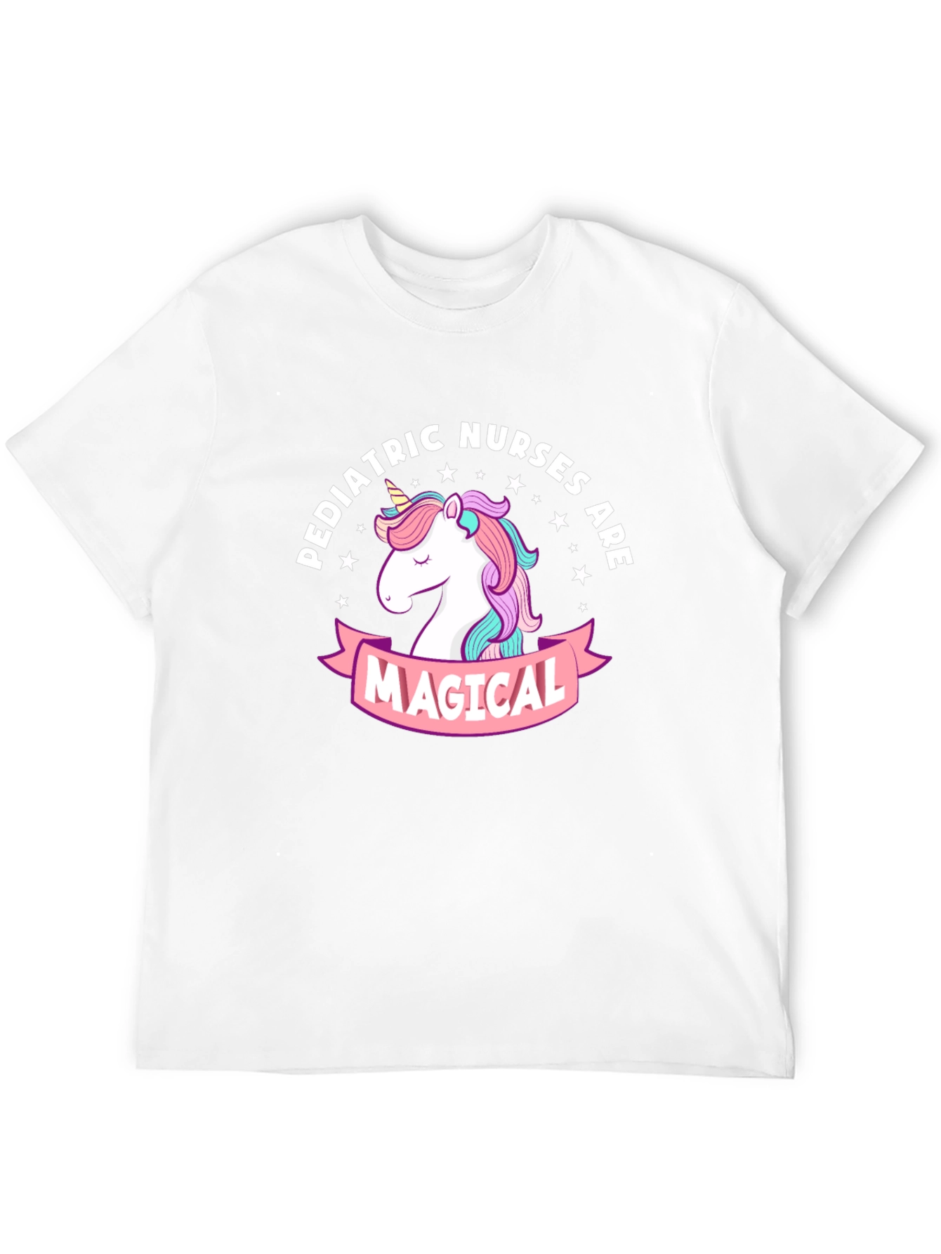 Pediatric Nurses Magical Unicorn Black T-Shirt