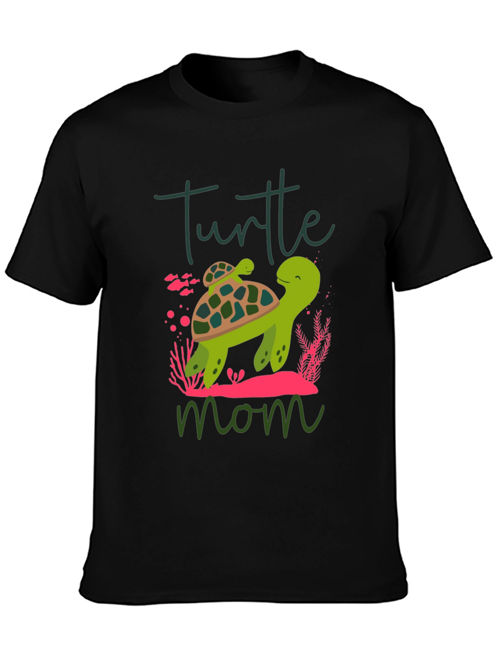 Turtle Mom Graphic T-Shirt Cute Animal Tee