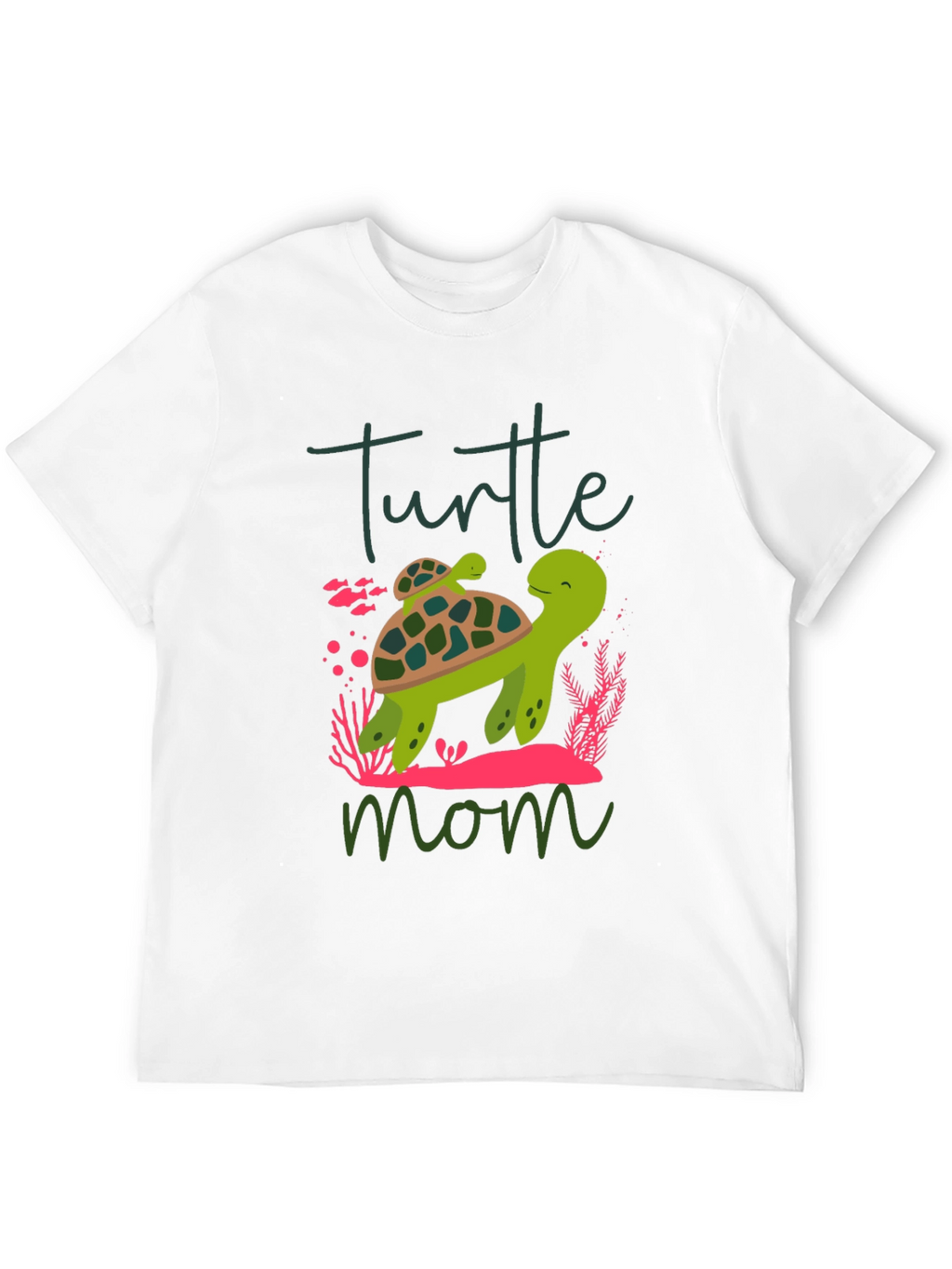 Turtle Mom Graphic T-Shirt Cute Animal Tee