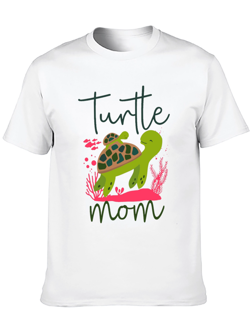 Turtle Mom Graphic T-Shirt Cute Animal Tee