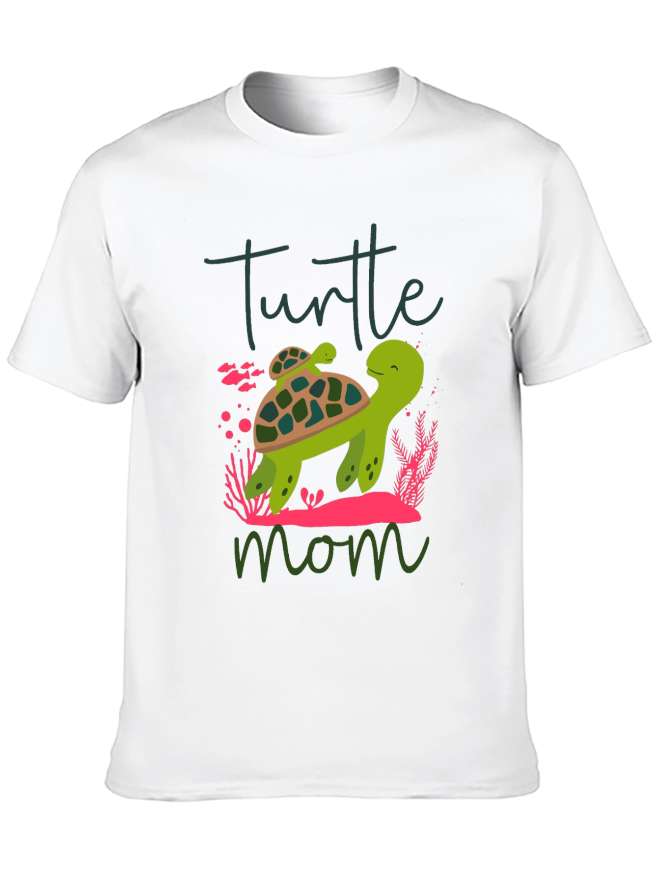 Turtle Mom Graphic T-Shirt Cute Animal Tee