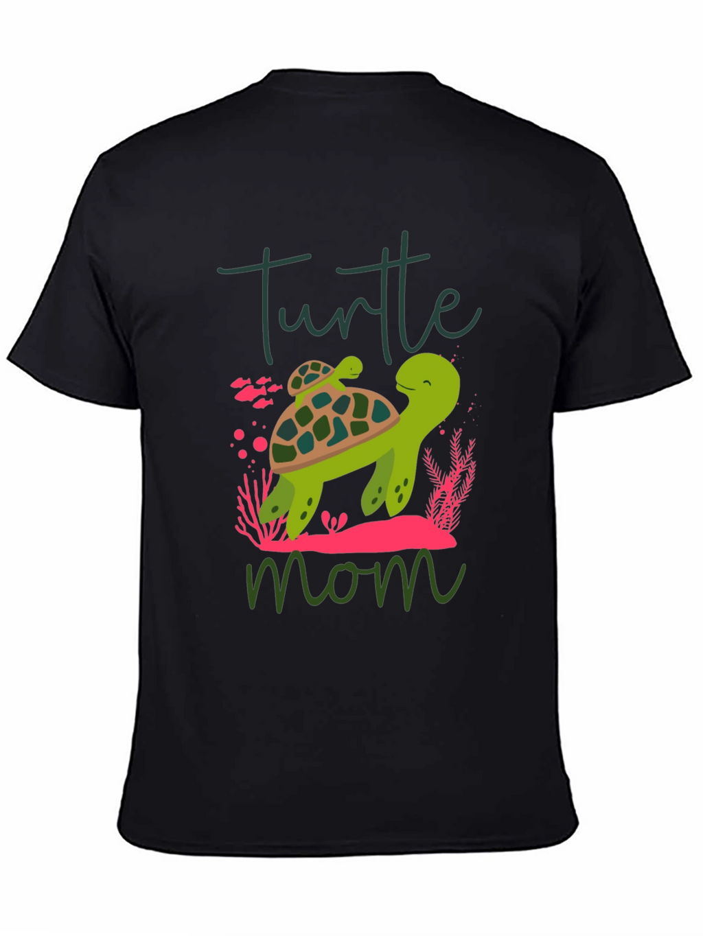 Turtle Mom Graphic T-Shirt Cute Animal Tee