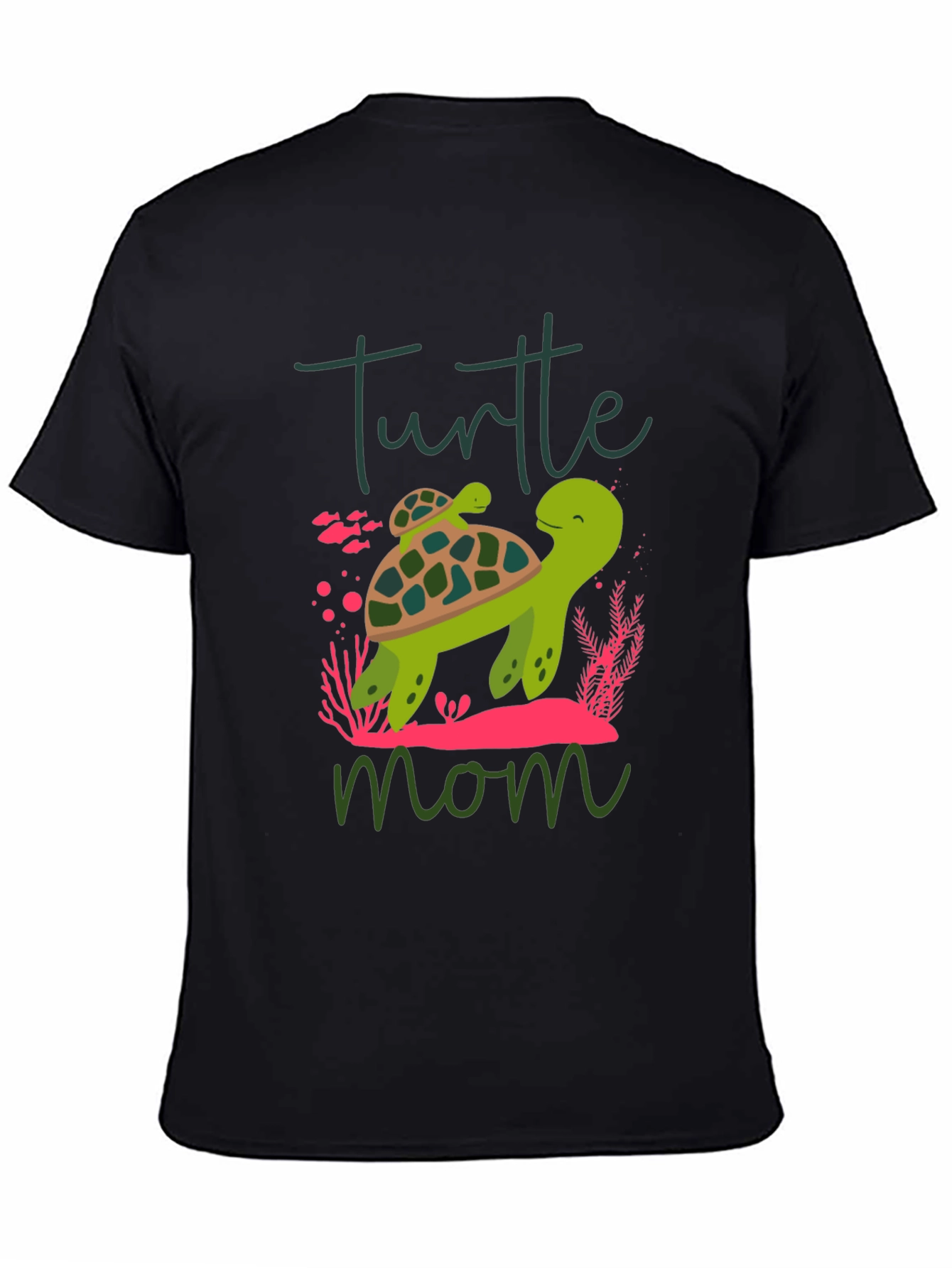 Turtle Mom Graphic T-Shirt Cute Animal Tee