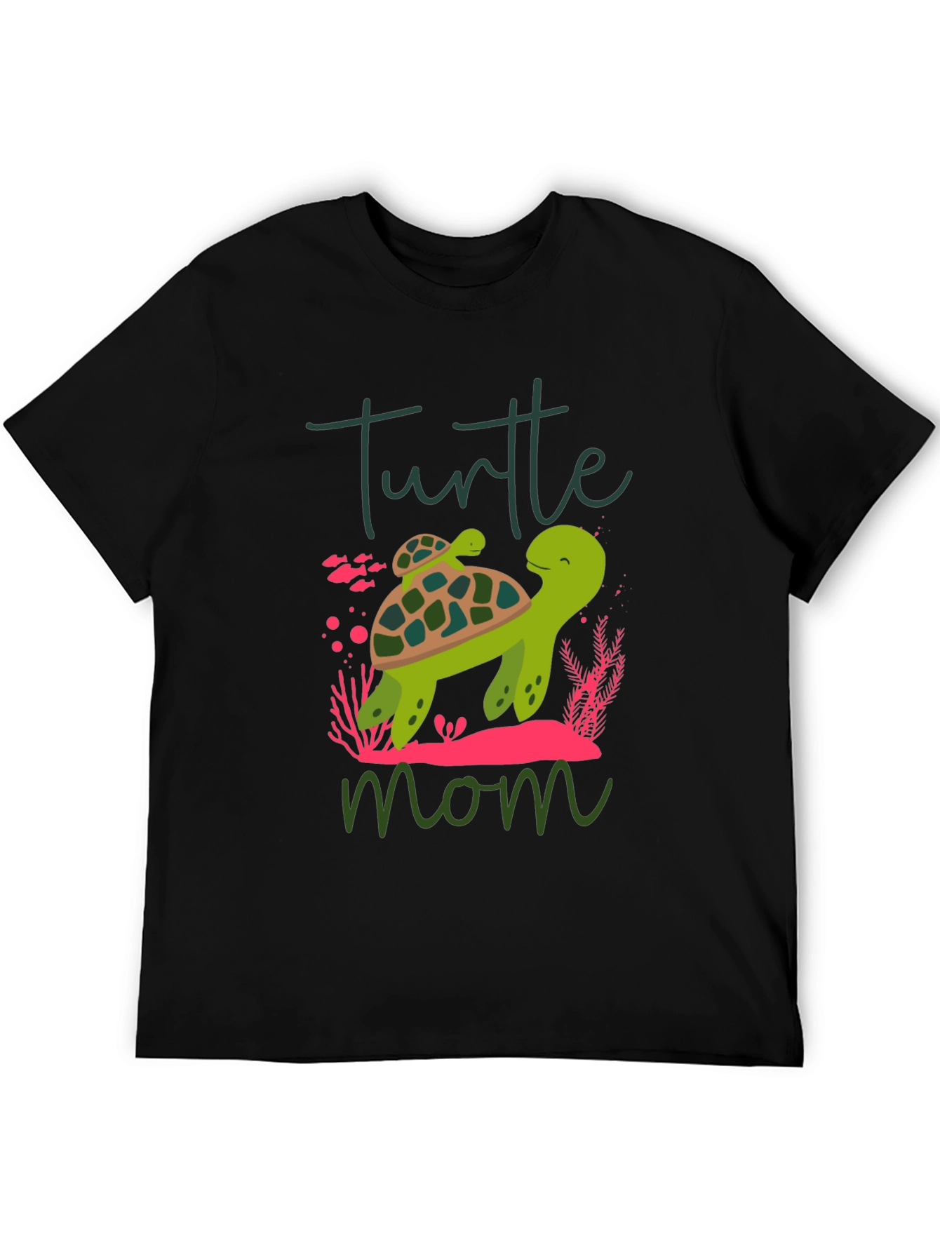 Turtle Mom Graphic T-Shirt Cute Animal Tee