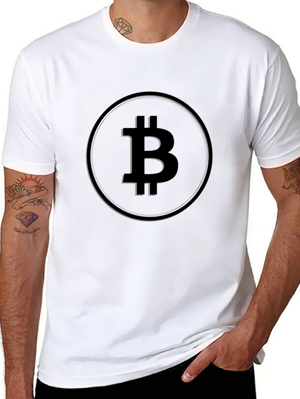 Bitcoin Symbol Black T-Shirt