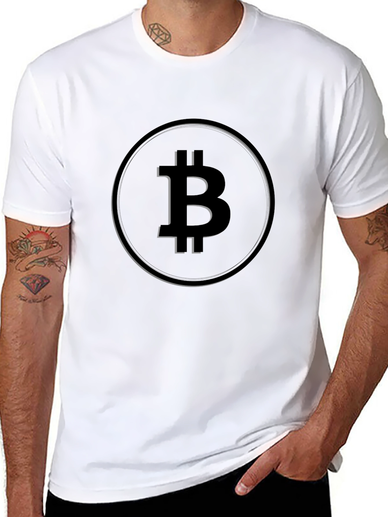 Bitcoin Symbol Black T-Shirt