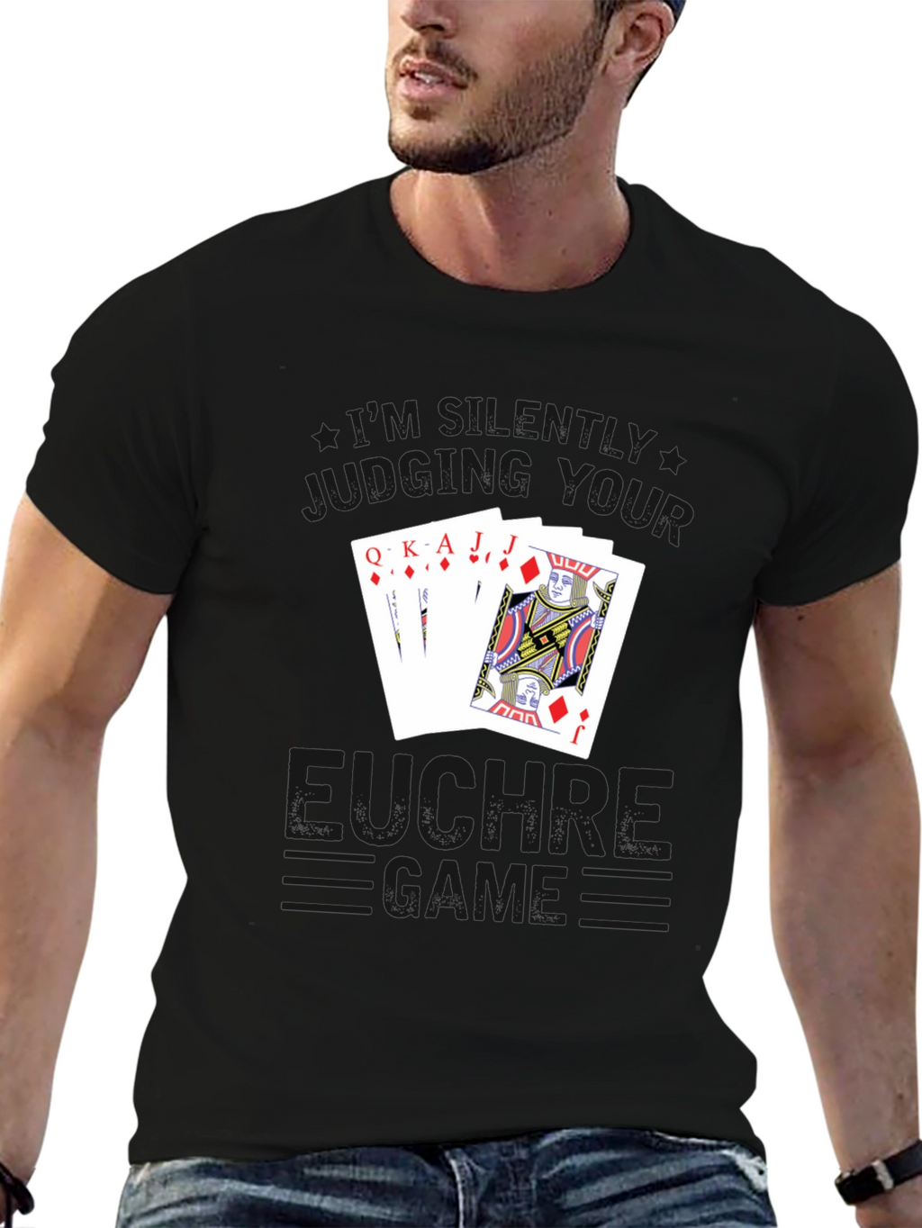 Euchre Game T-Shirt - Black