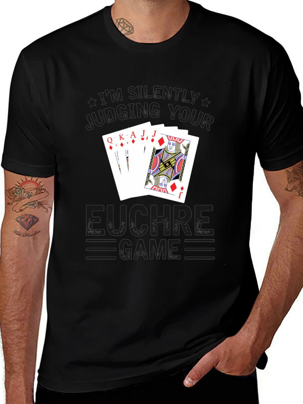 Euchre Game T-Shirt - Black