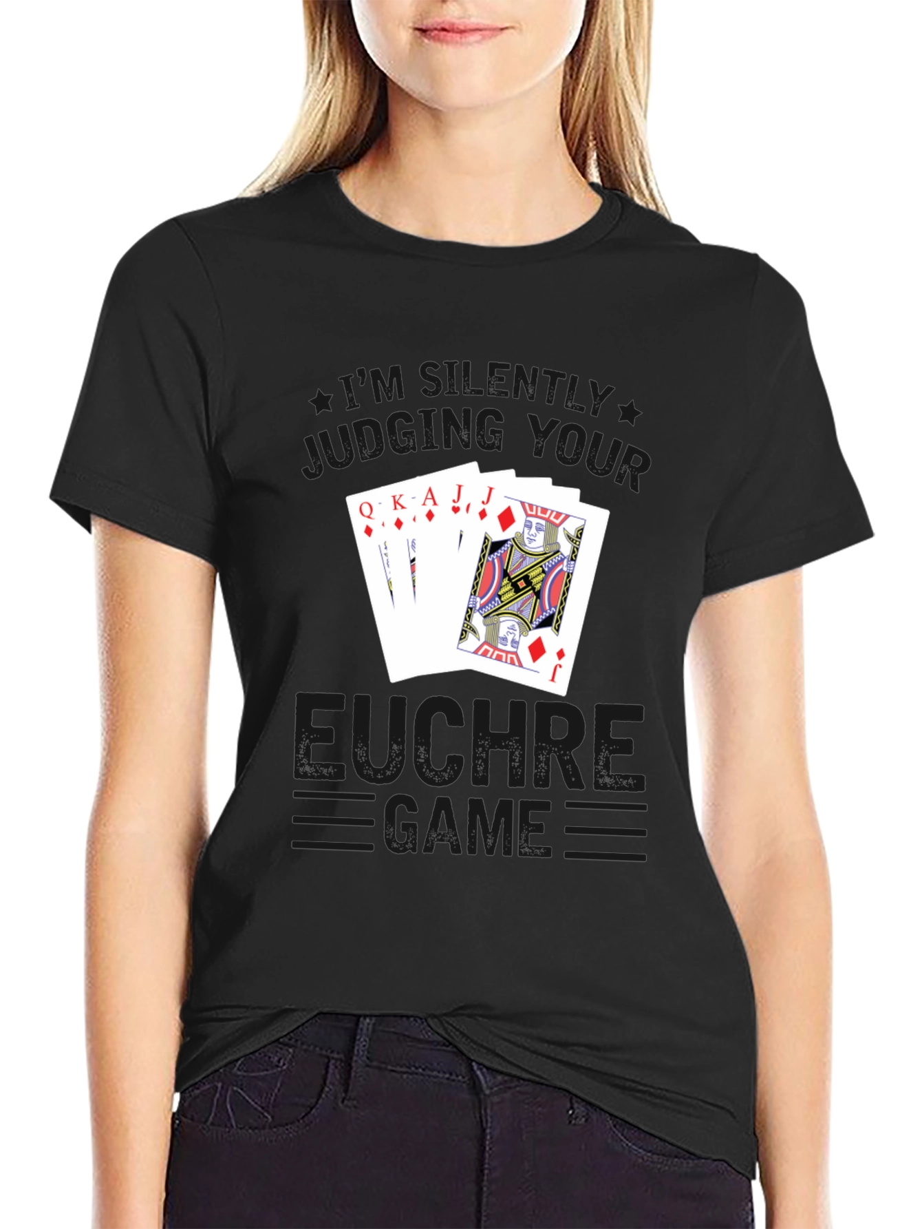 Euchre Game T-Shirt - Black