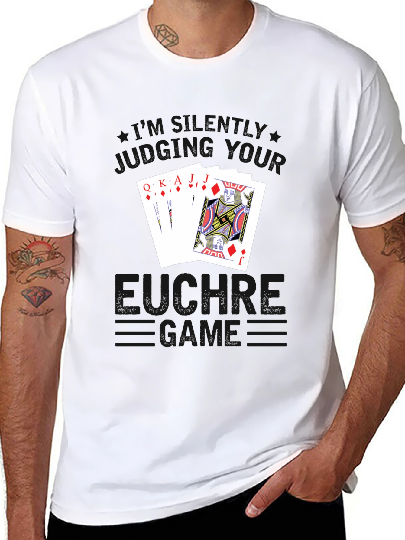 Euchre Game T-Shirt - Black