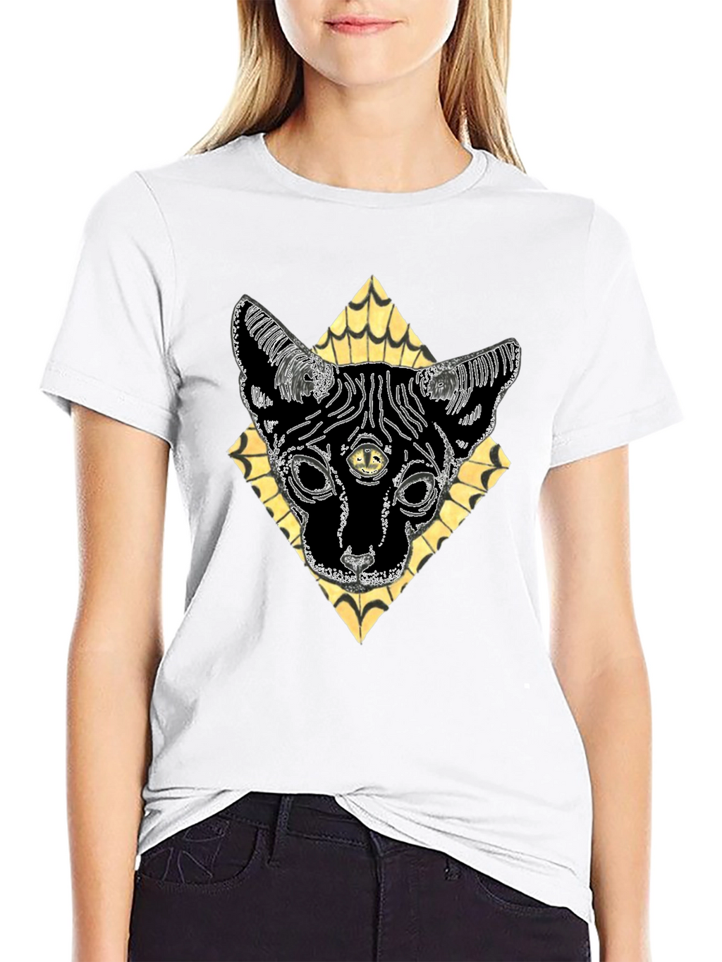 Mystic Cat T-Shirt - Third Eye Feline Design
