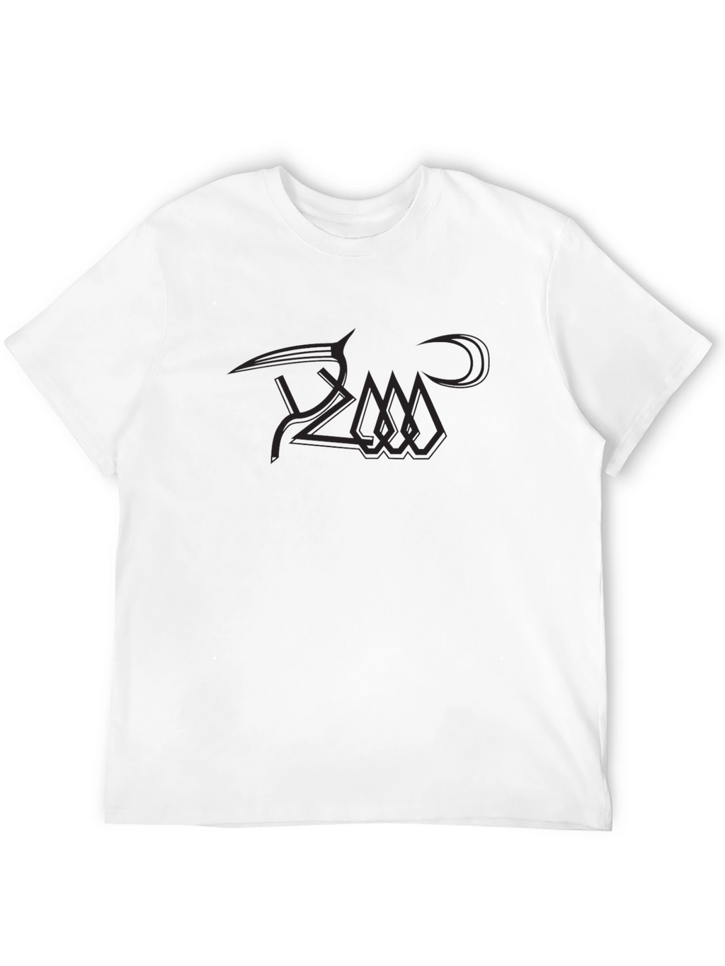 Modern Graphic Print Black T-Shirt