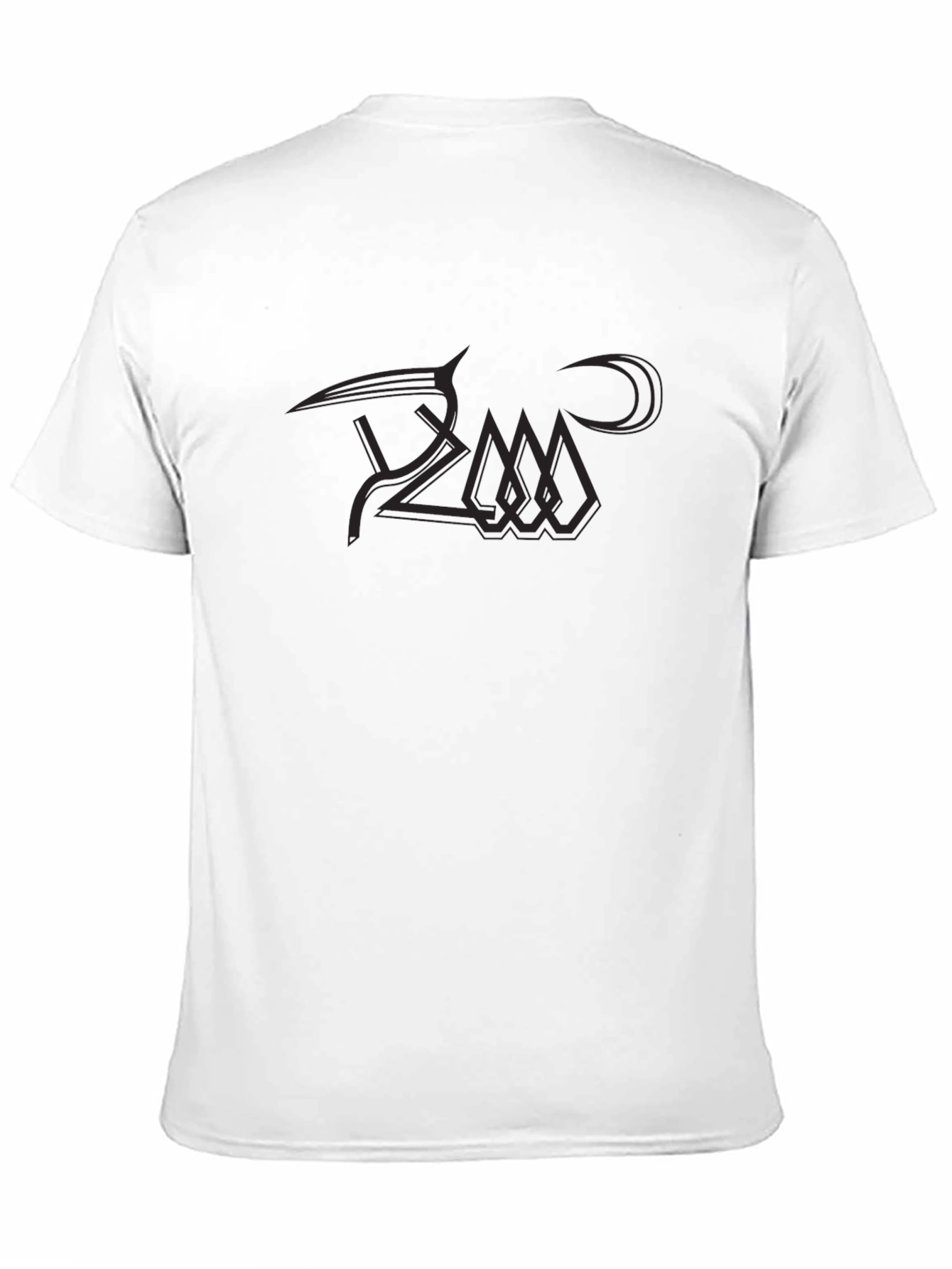 Modern Graphic Print Black T-Shirt